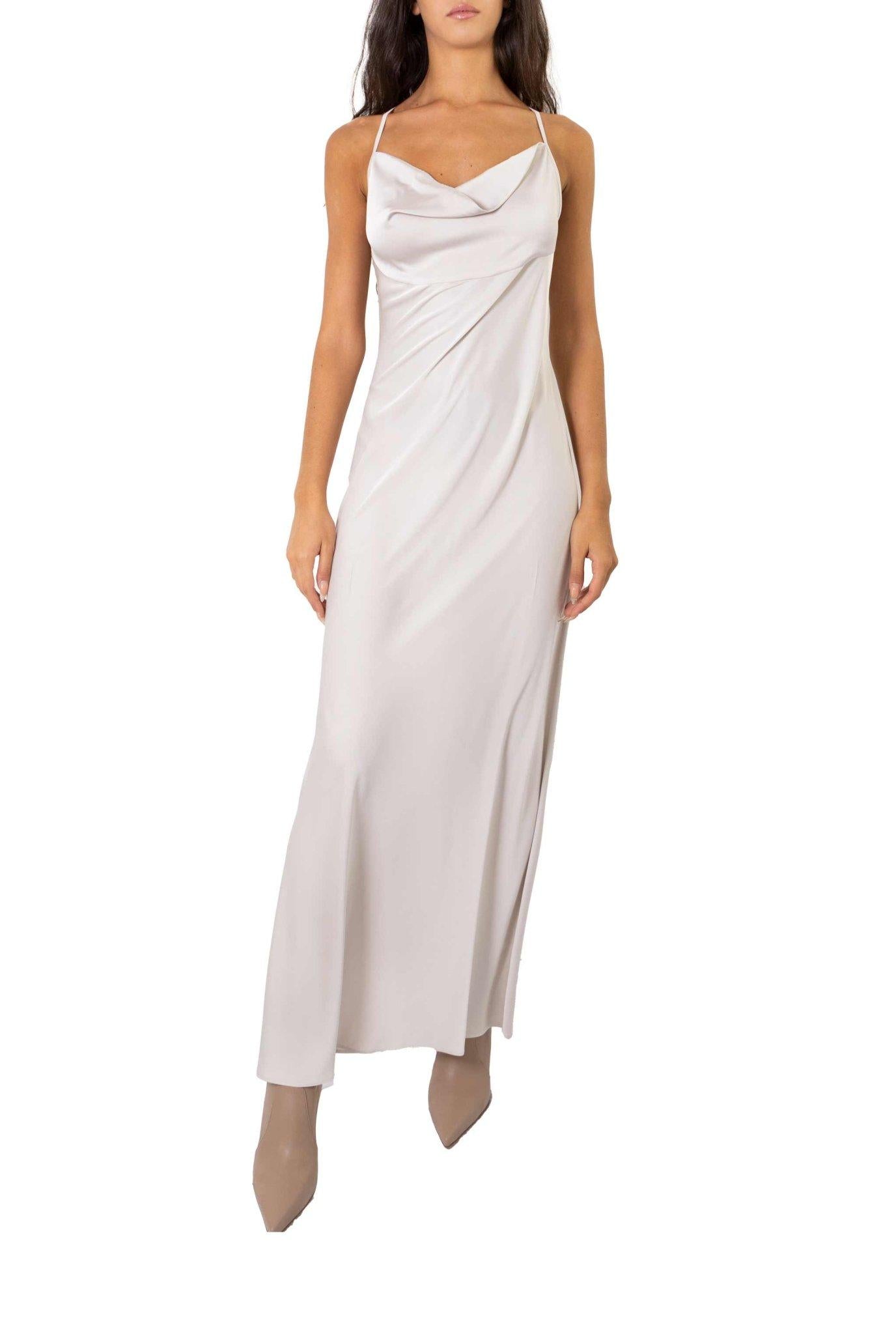 Abito sottoveste satin ghiaccio 57712 G D.EXTERIOR 