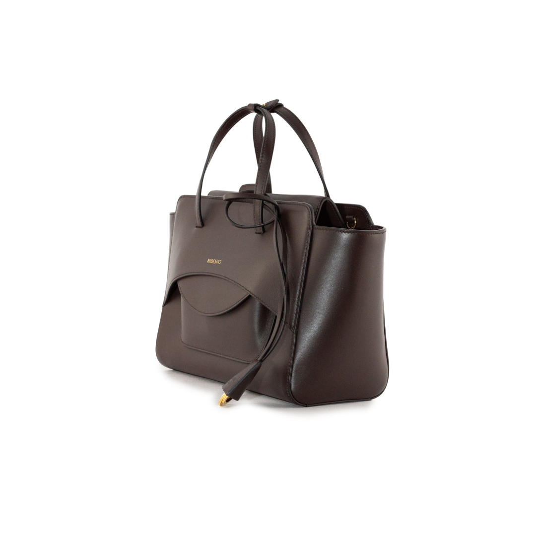 Borsa Flap M testa di moro FLAP M PREMIER DARK BROWN HIDESINS 