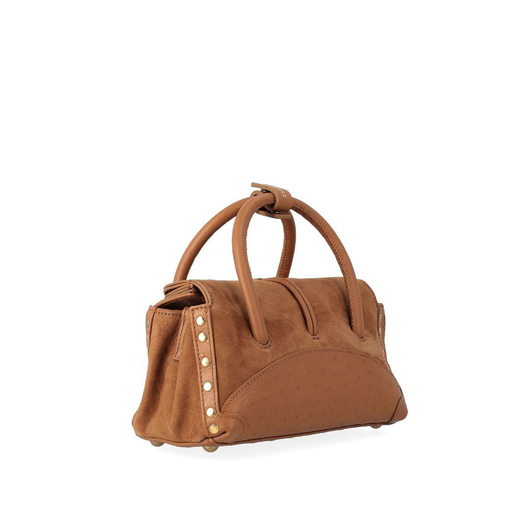 Borsa Dotta baby cashmere cactus DOTTA BABY ZASHMERE/CACTUS BROWN ZANELLATO 