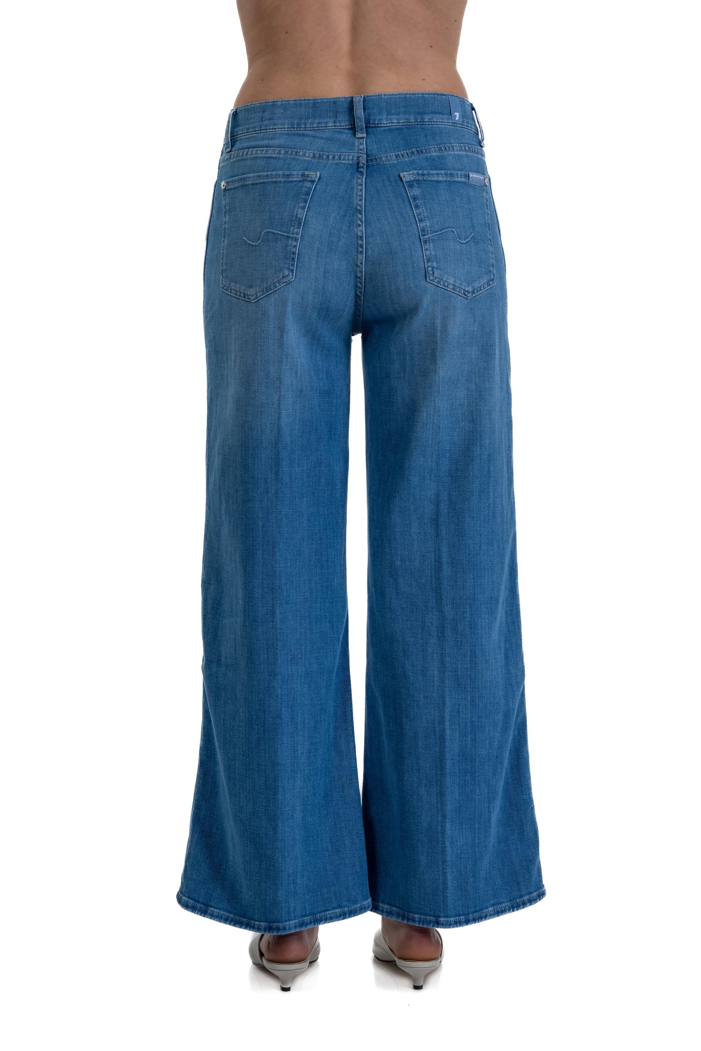 Jenas Lotta Cropped Charleston LOTTA CROPPED CHARLESTON 7U667R51 U7HON LIGHT BLUE 7 FOR ALL MANKIND 