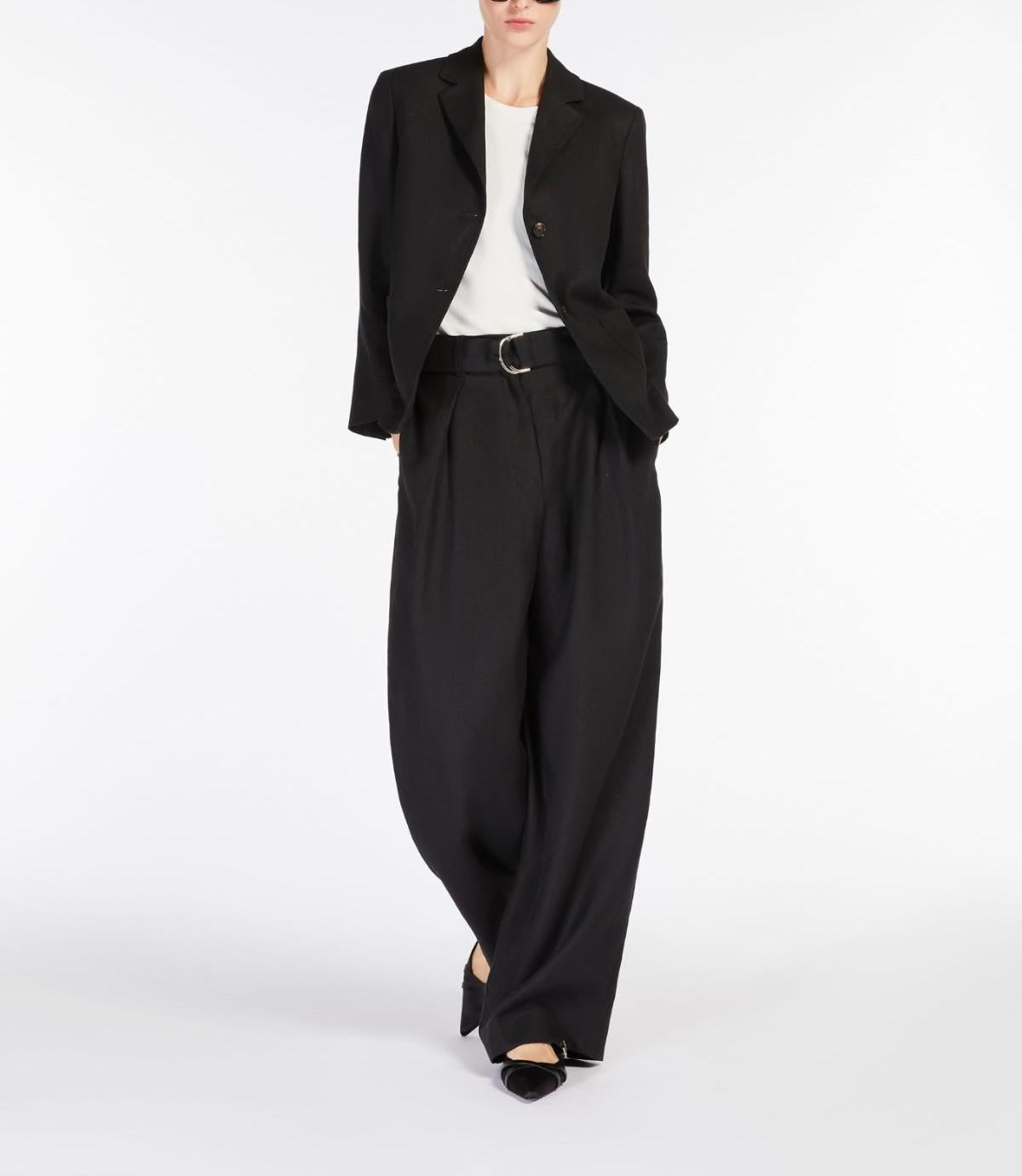 Giacca Arrigo monopetto lino ARRIGO 004 NERO MAX MARA 
