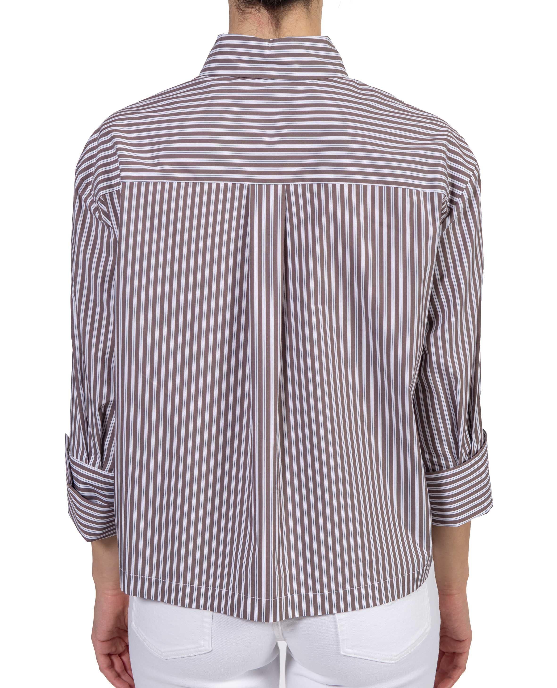 Camicia corta righe marrone 4697 4372 MORO ALICE MILLER 