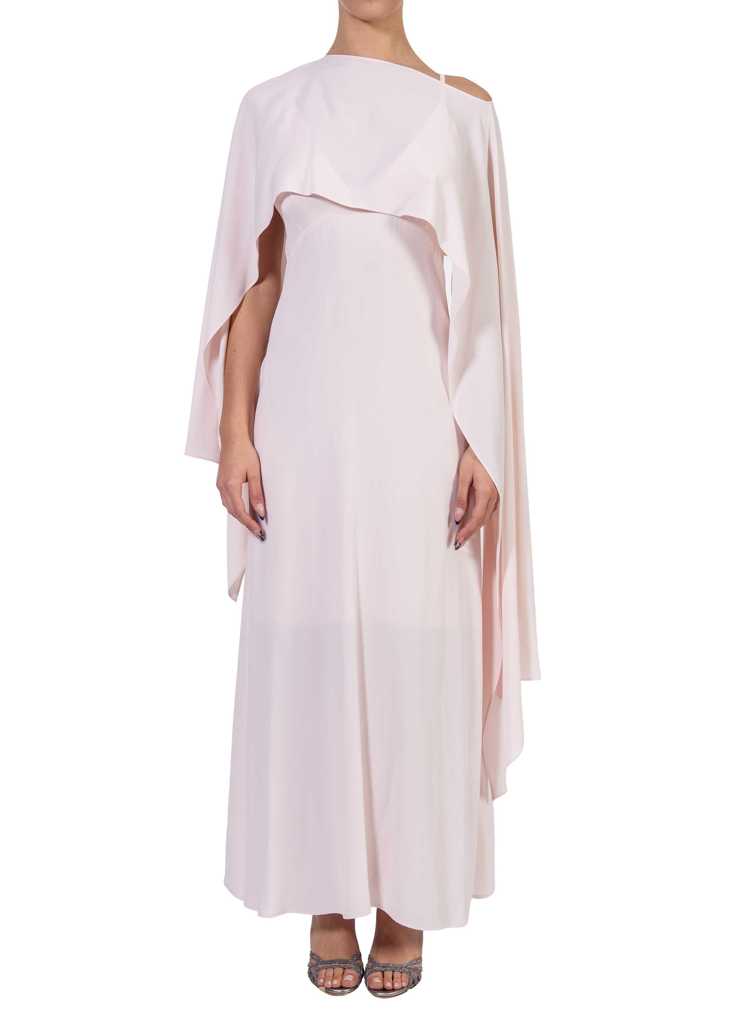 Abito lungo con coprispalle rosa cipria 44100 ROSA FEDERICA TOSI 