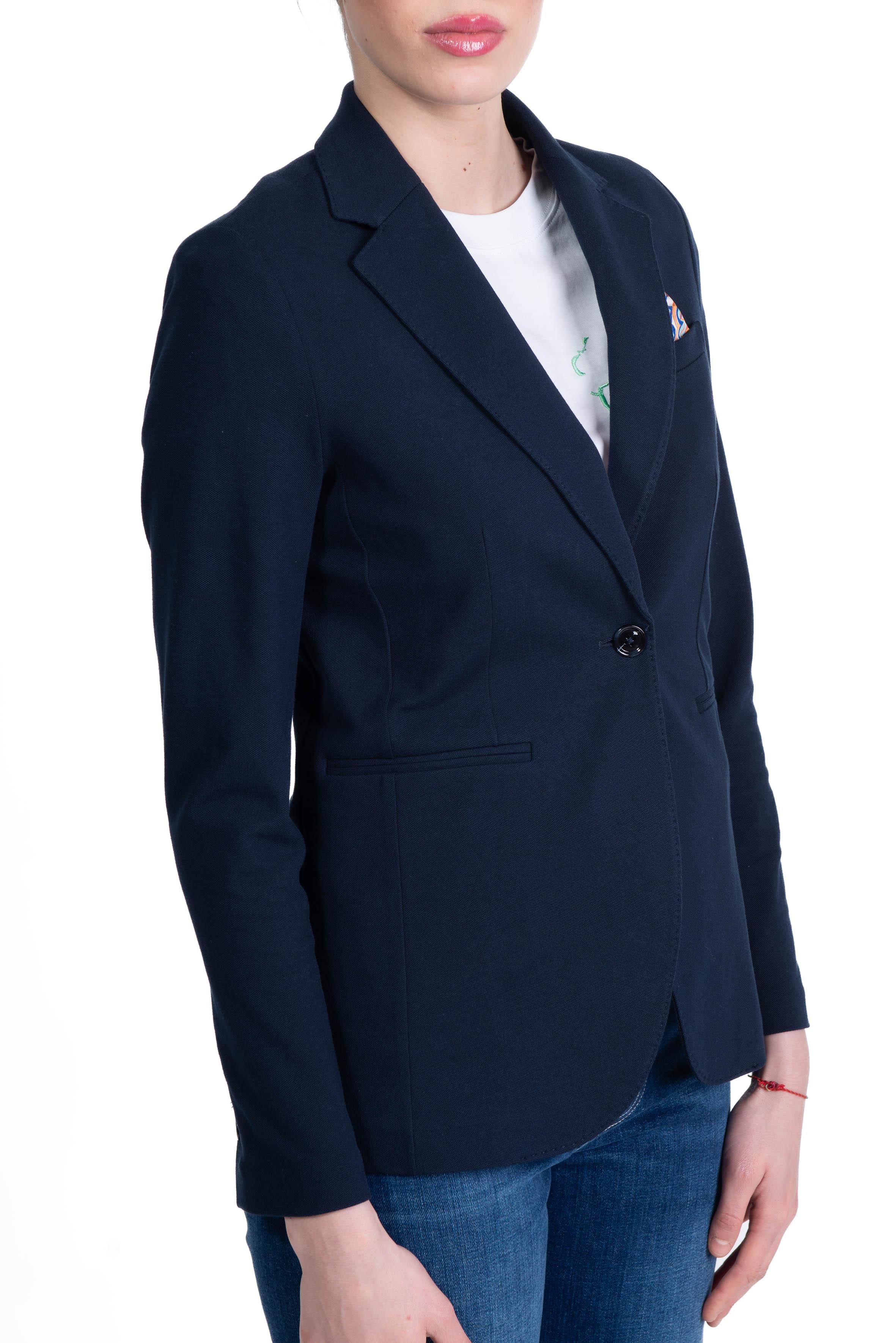 Giacca slim piquet blu FD3368 447 BLU NAVY CIRCOLO 