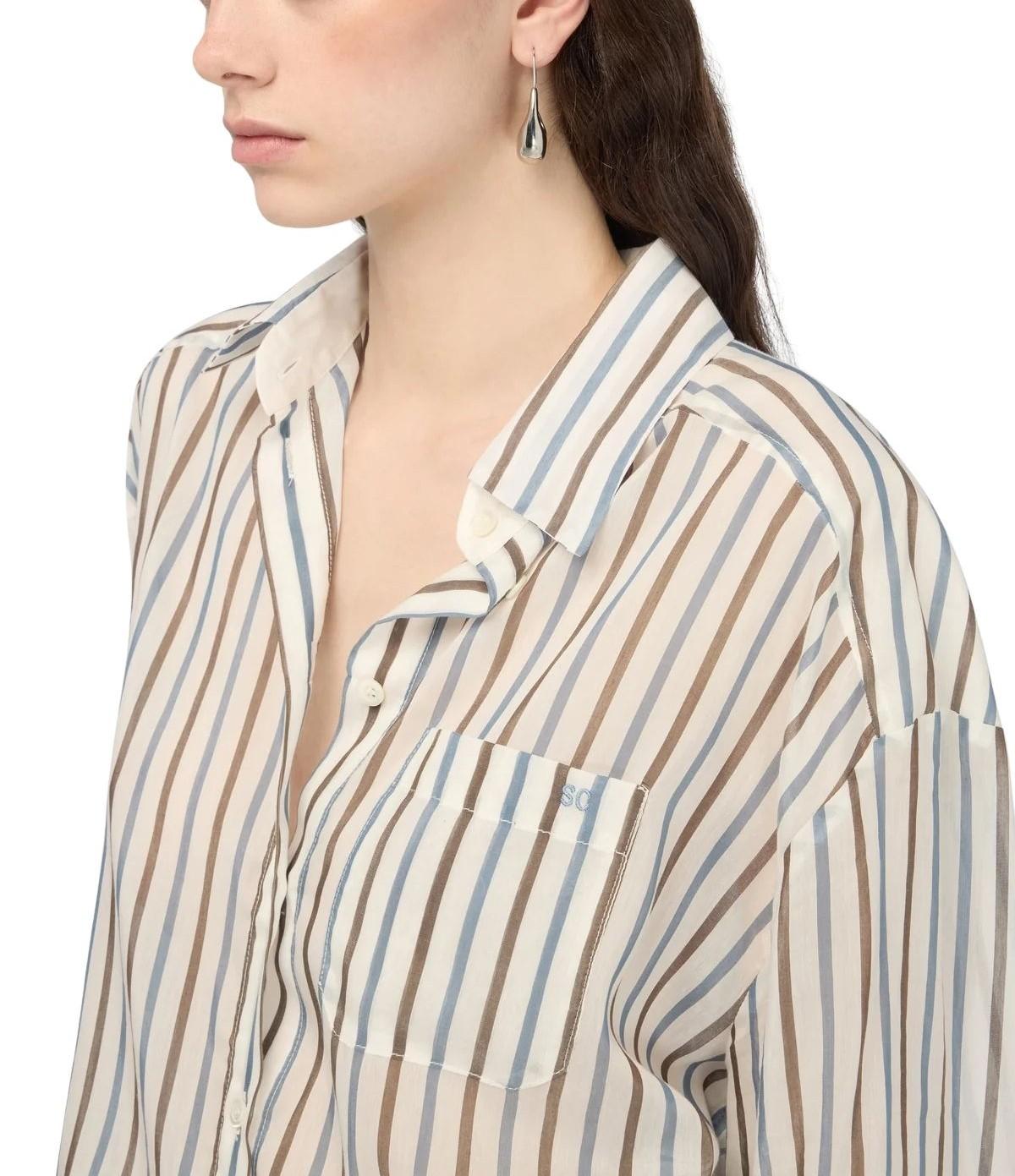 Camicia a righe Gracia GRACIA BY6SK54 CACAO SEMICOUTURE 