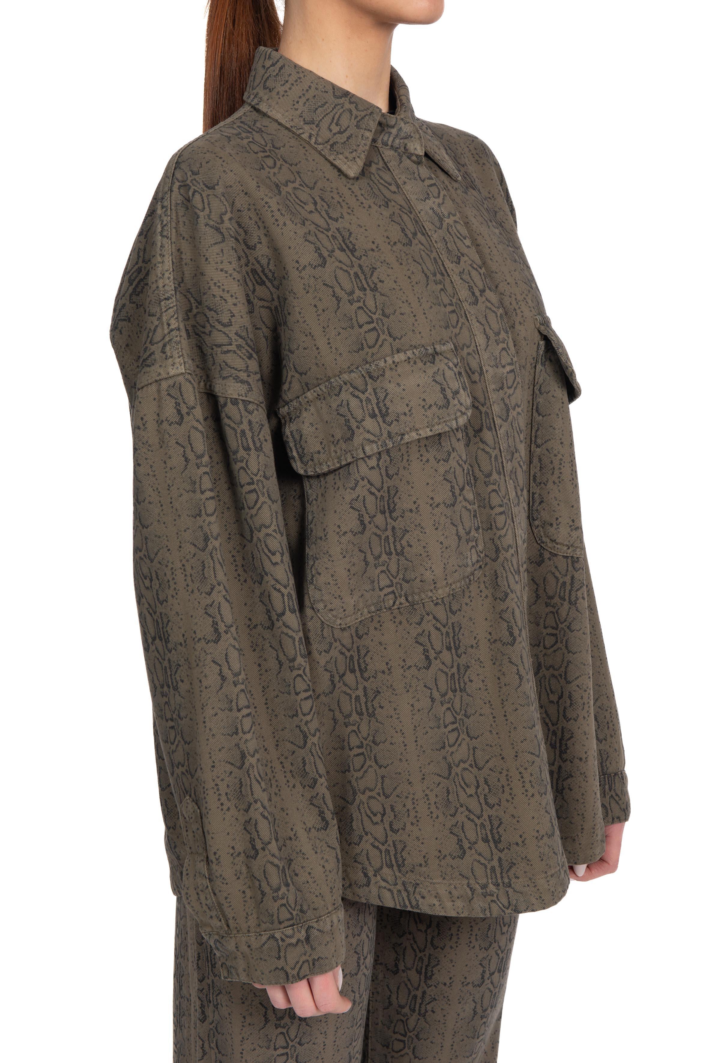 Giacca camicia stampa pitone. 40104 MILITY FEDERICA TOSI 