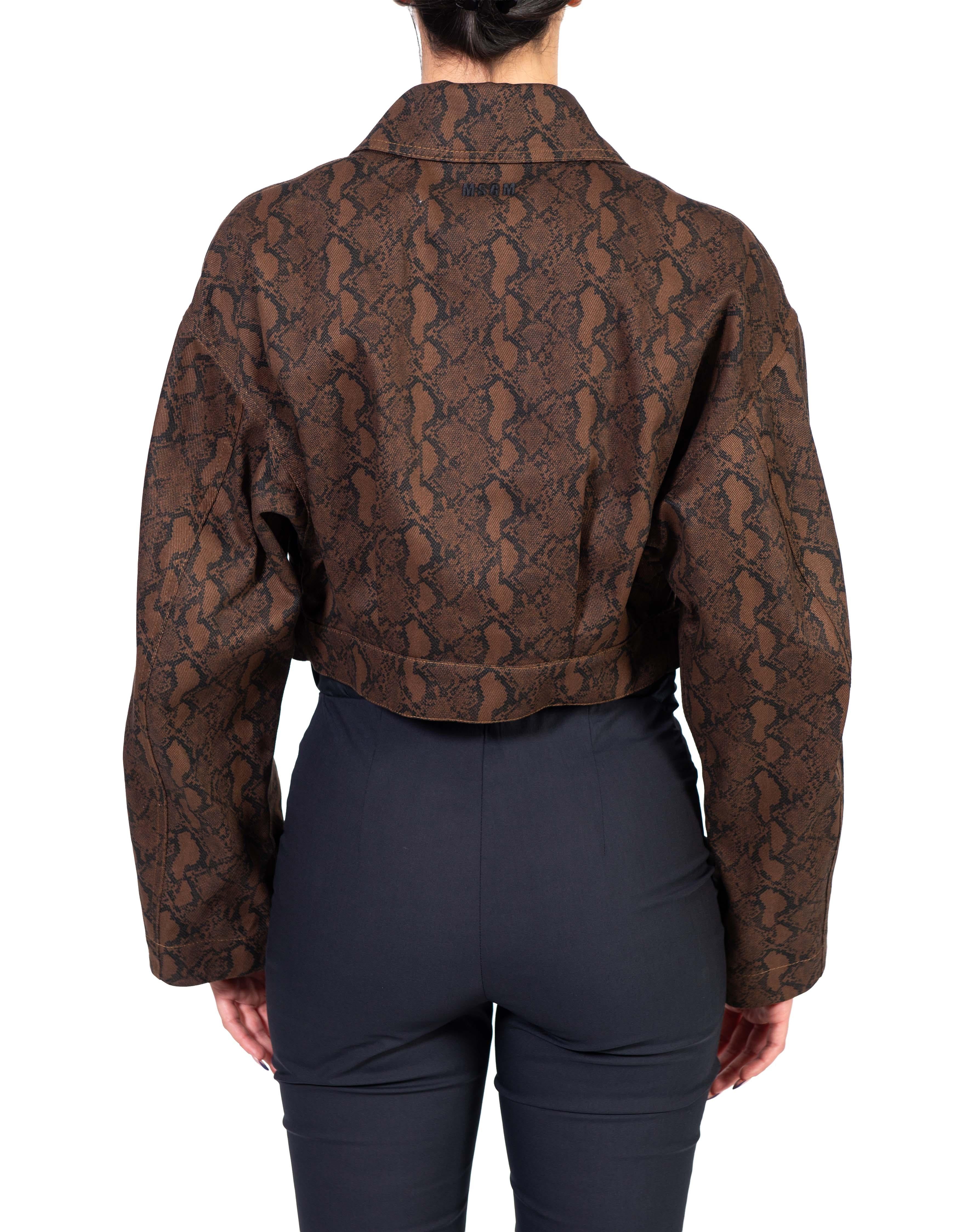 Bomber stampa pitone 4042MDH01X BROWN MSGM 