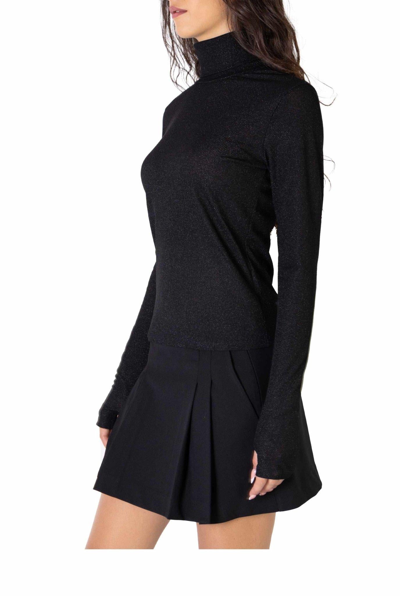 Maglia  Edge nera stretch in lurex EDGE N ESSENTIEL ANTWERP 