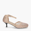 scarpe con strass beige