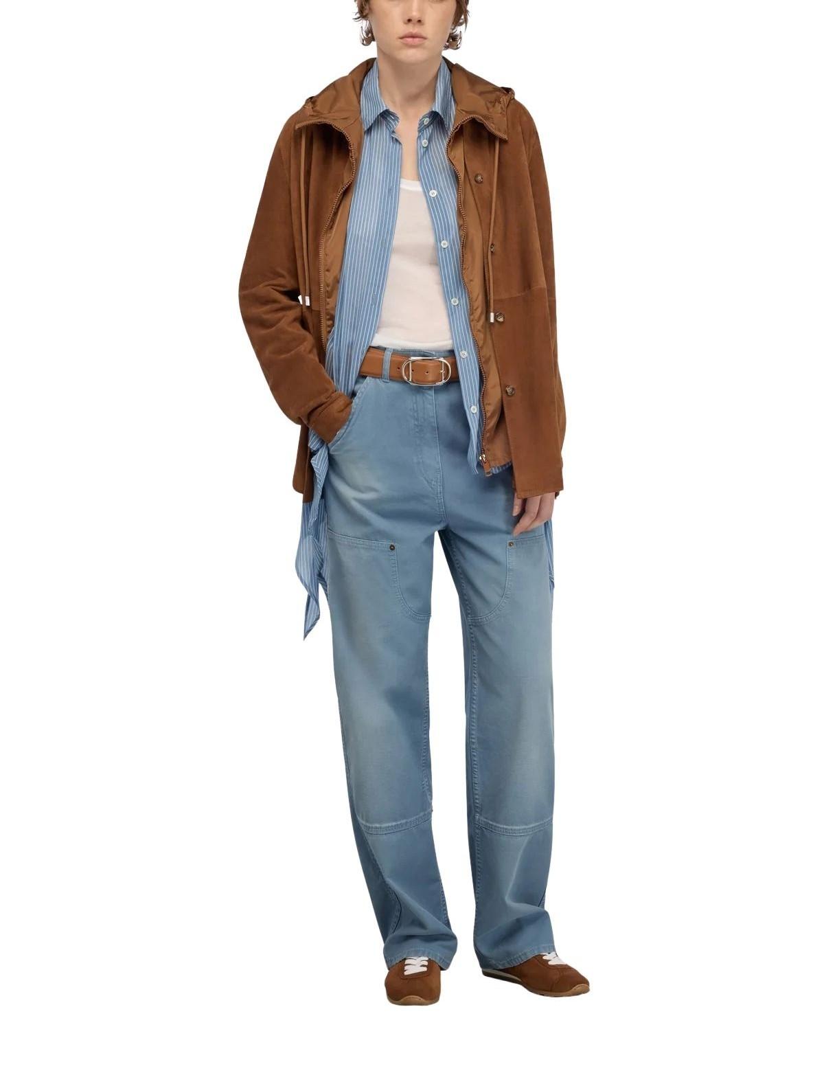 Camicia Filipa in suede FILIPA Y6ST01 NOCCIOLA SEMICOUTURE 