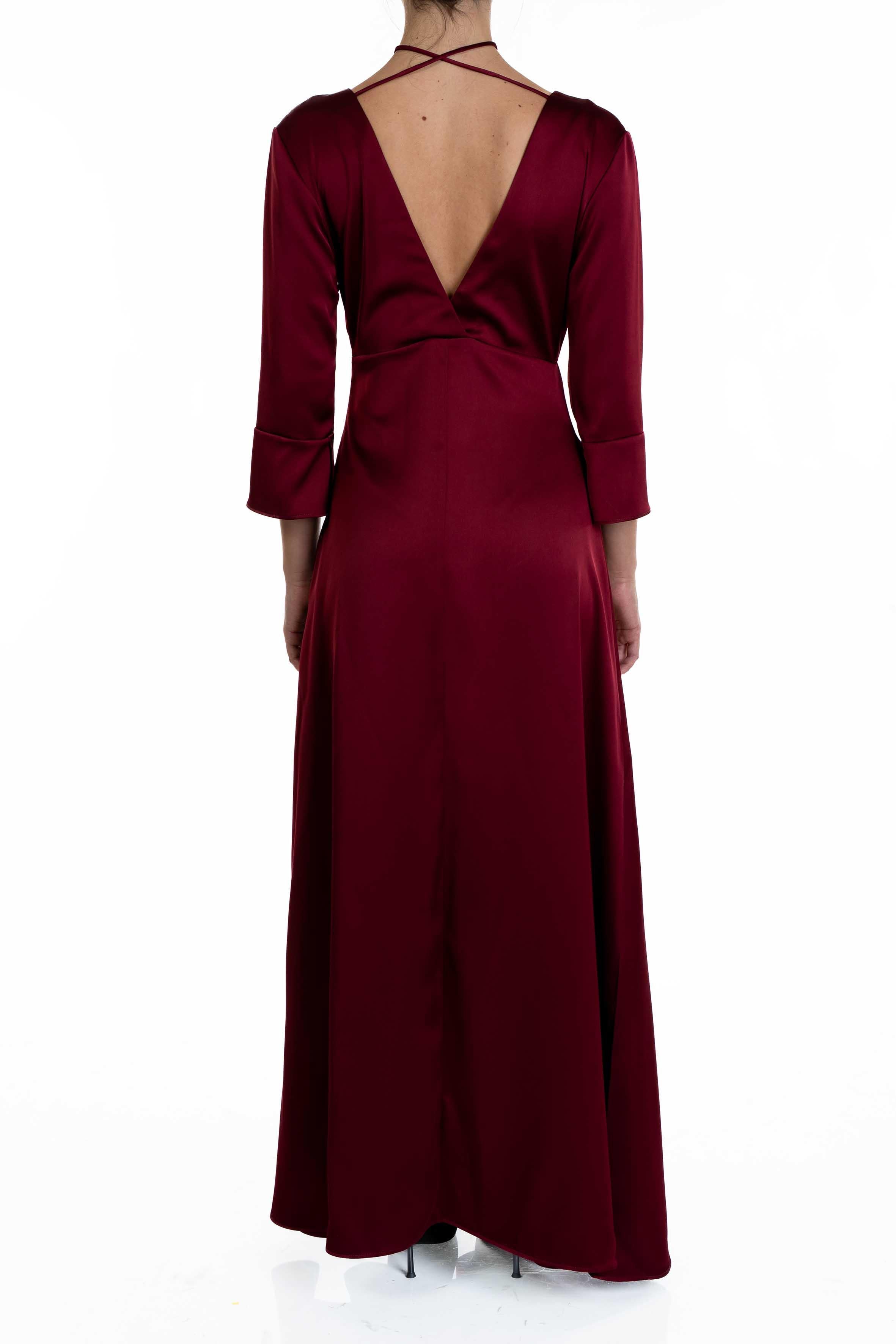 Abito in raso 3495 4331 BORDO ALICE MILLER 