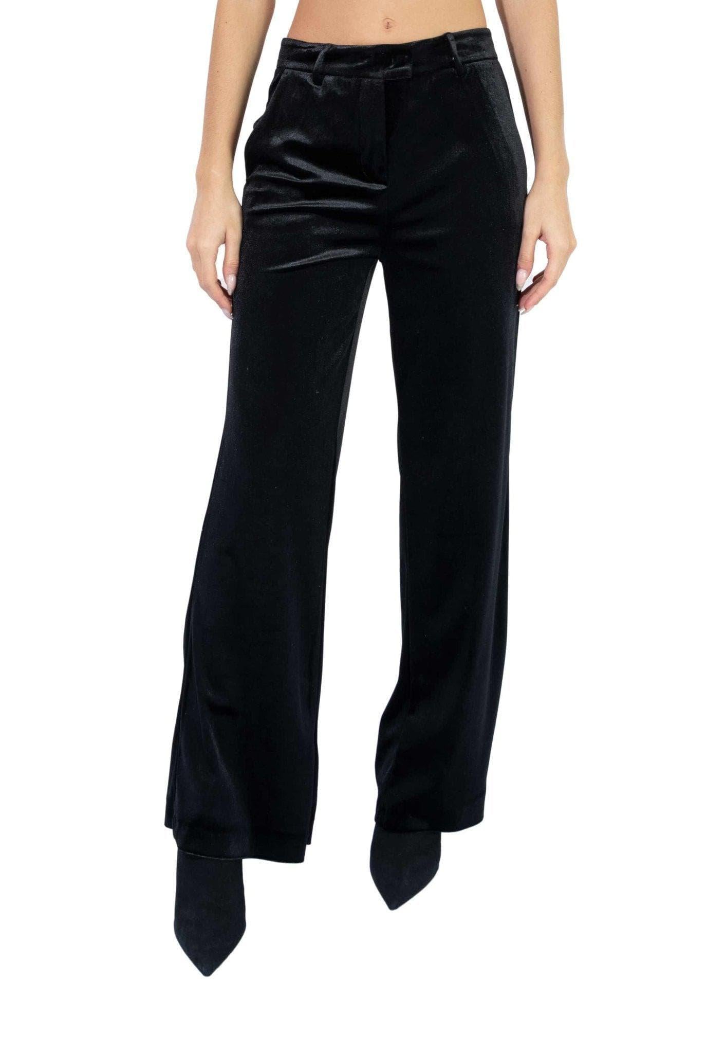 Pantalone dritto in velluto nero 2974 2894 N ALICE MILLER 