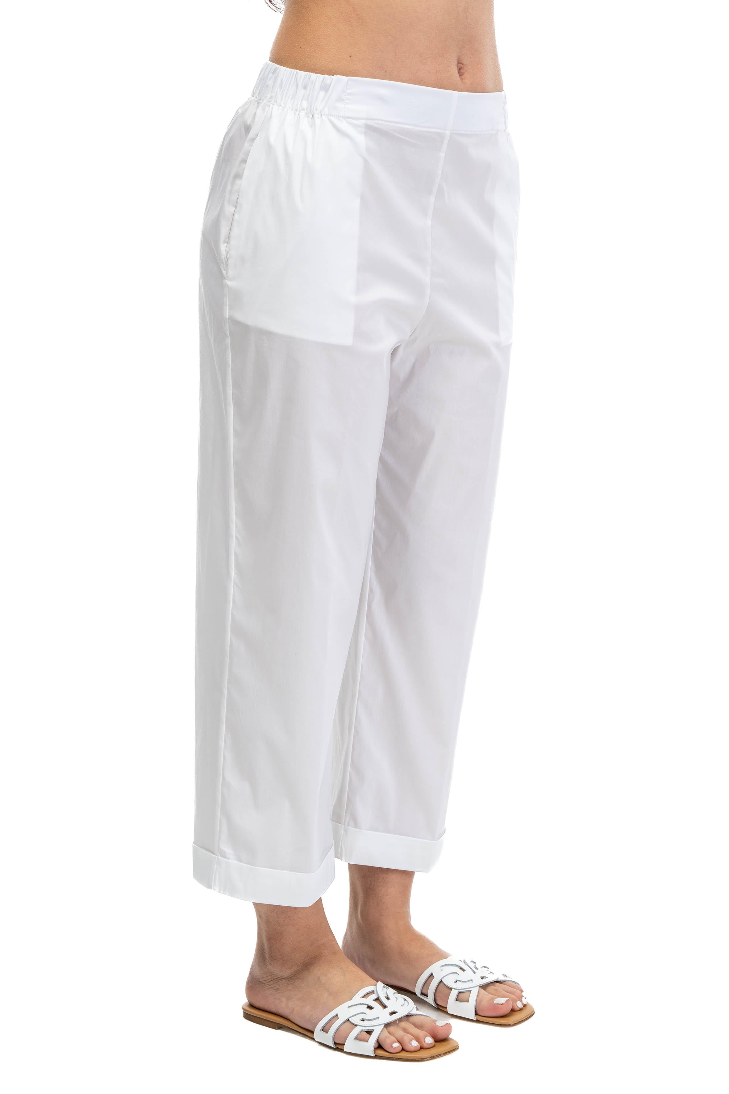 Pantalone Claude crop in cotone CLAUDE L5SK86 A01 LIVIANA CONTI 