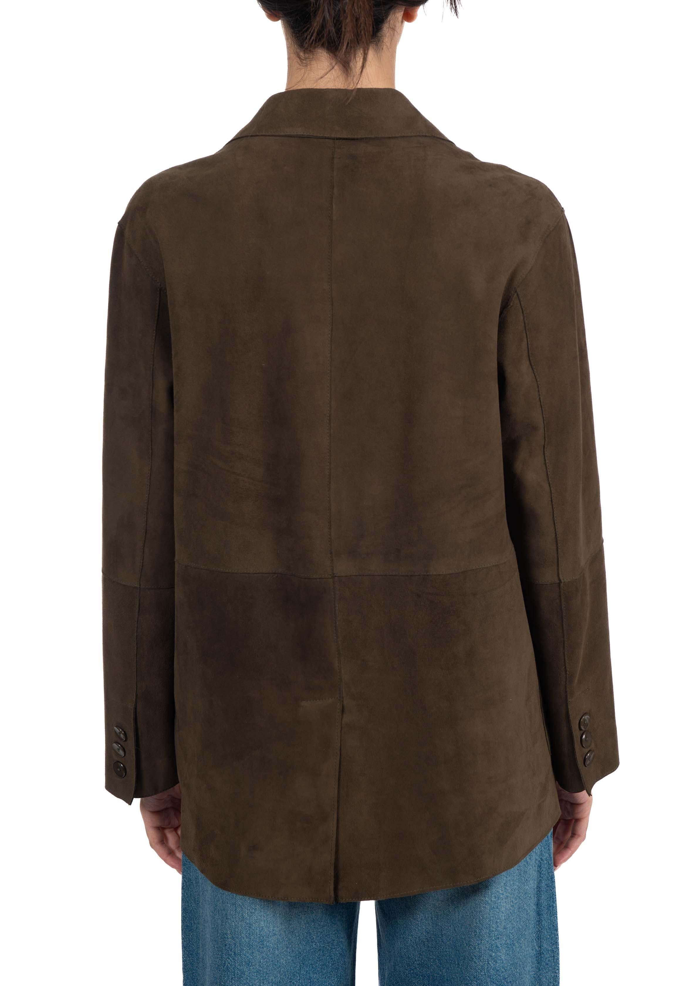 Giacca Bonnie in camoscio marrone BONNIE 126 THE JACKIE LEATHERS 