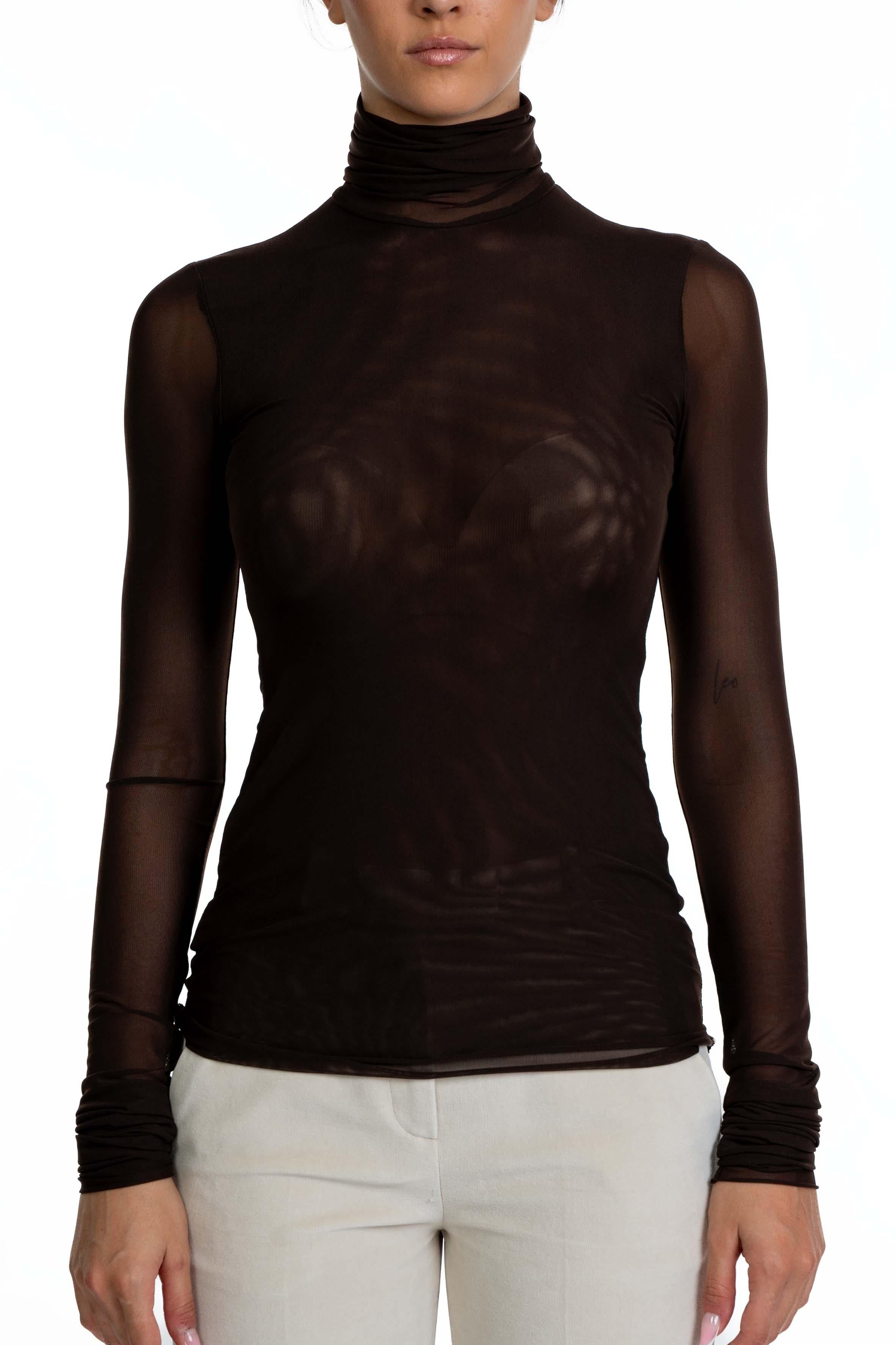 Maglia lupetto in tulle testa di moro 4806 4276 MORO ALICE MILLER 