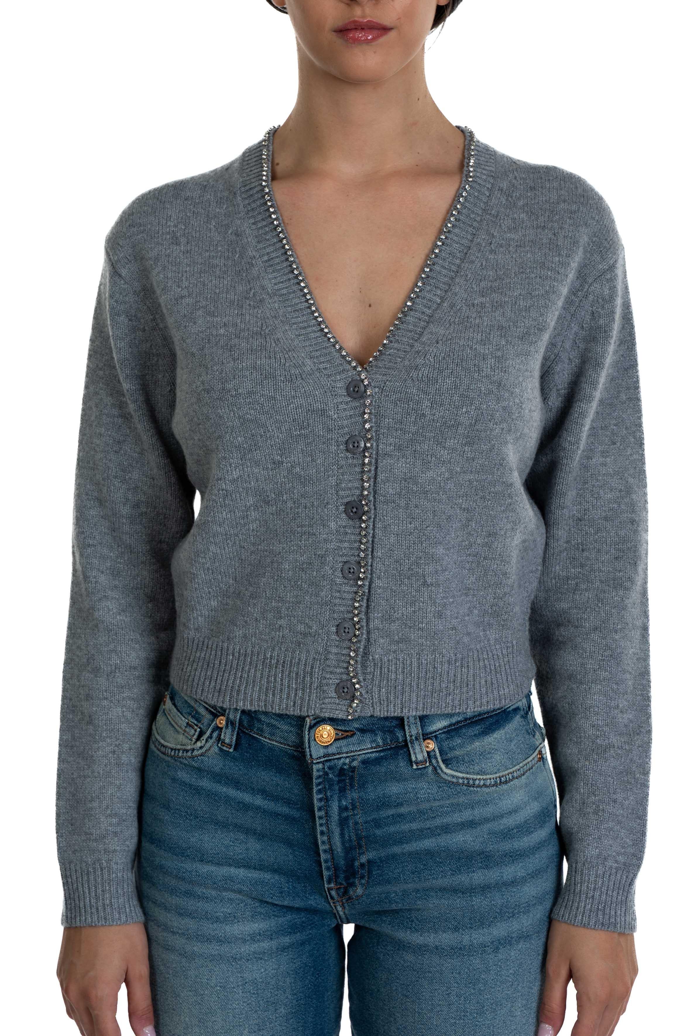 Cardigan Clarinda CLARINDA  Y5WD33 GREY SEMICOUTURE 