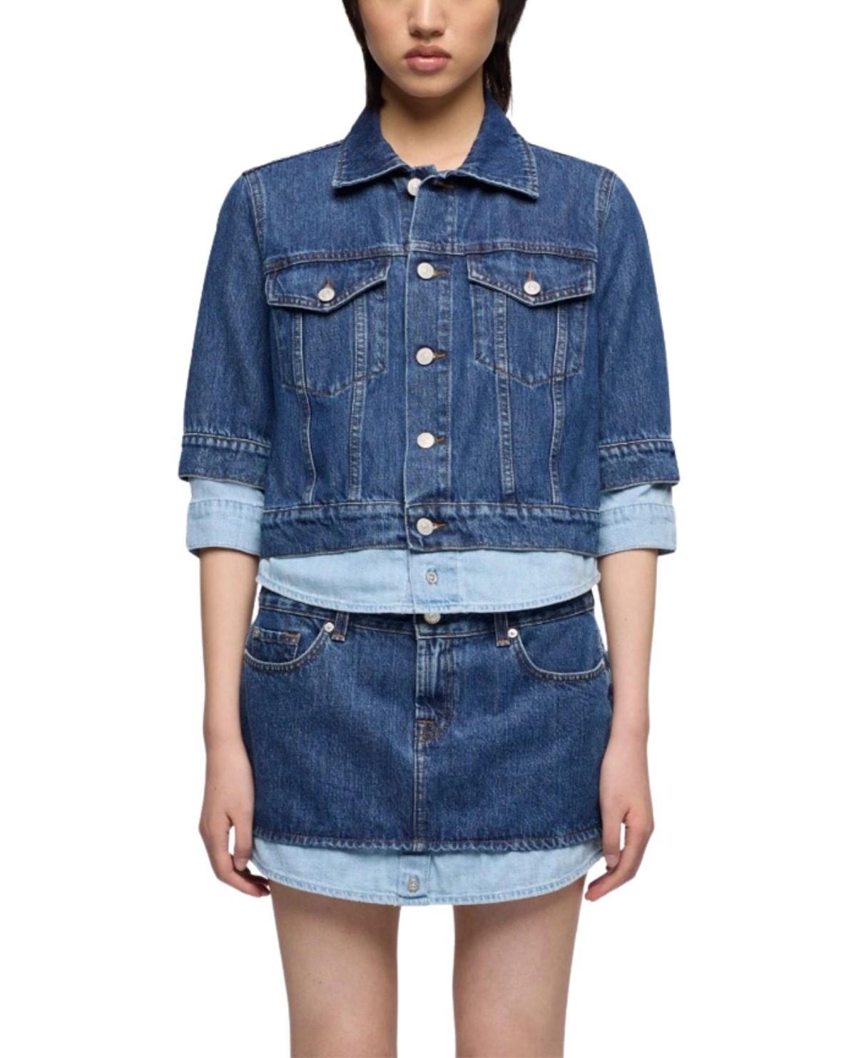 Giubbino jeans Double layer DOUBLE LAYER TRUCKET SHADOW U73DM 7 FOR ALL MANKIND 