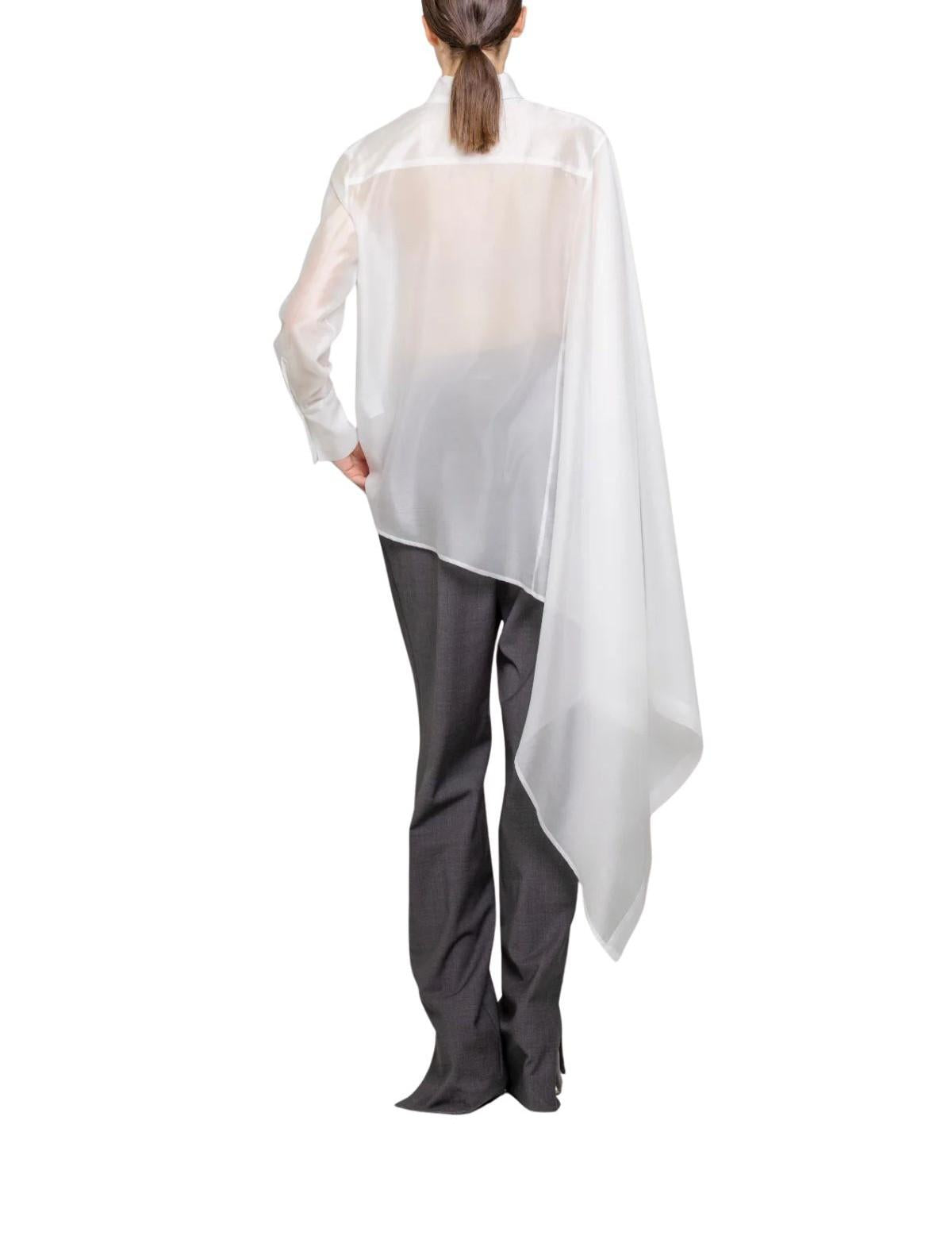 Camicia bianca asimmetria BA804 DREAM WHITE Balossa 
