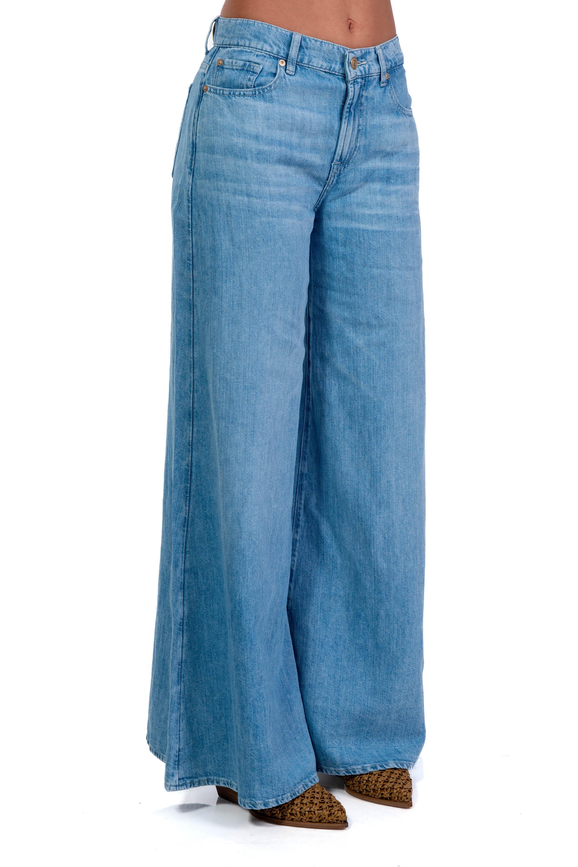 Jeans palazzo willow wide kansas WILLOW WIDE KANSAS 7U300U03 U7KNS LIGHT BLUE 7 FOR ALL MANKIND 
