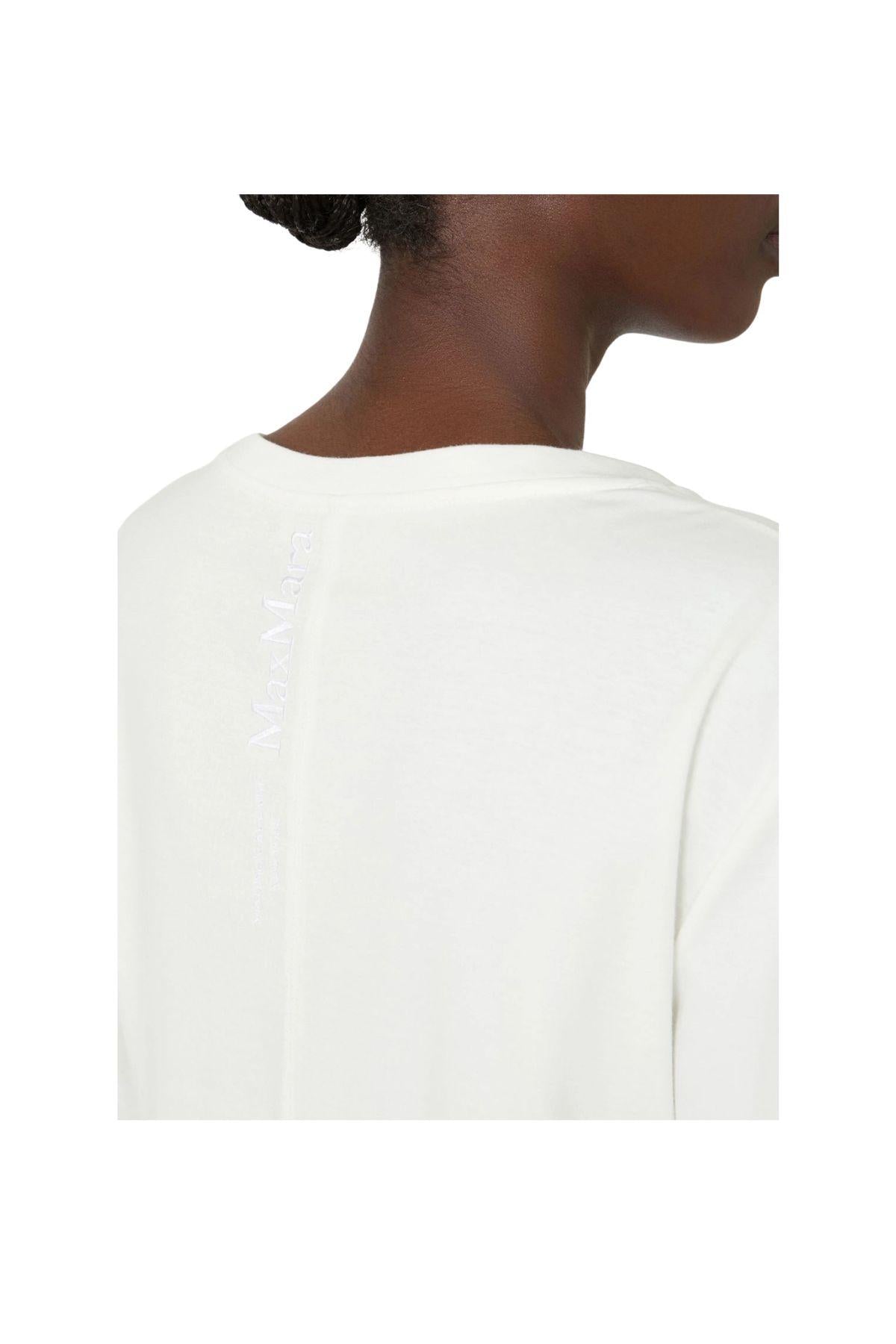 T-shirt bianca a maniche lunghe in cotone e modal Fumetto FUMETTO 001 BIANCO MAX MARA 