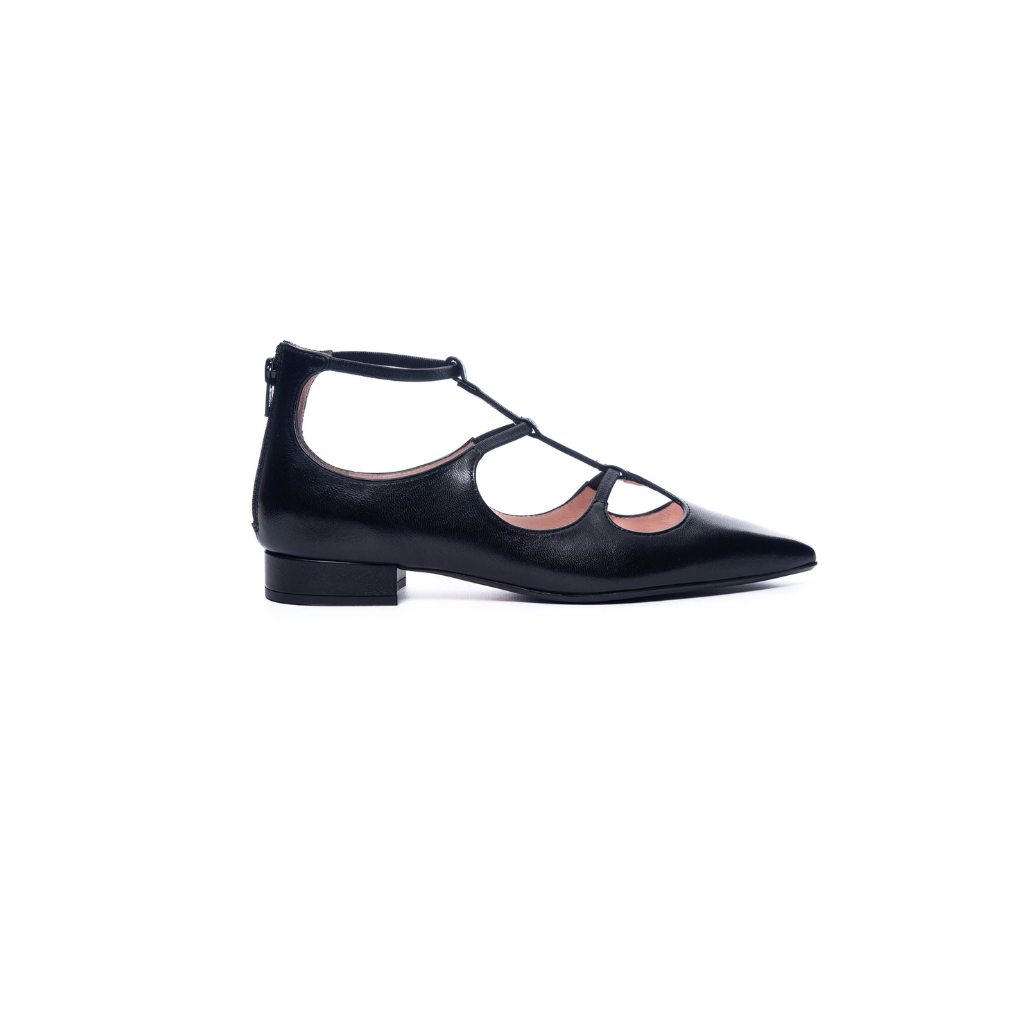 Ballerina con elastici nera. 1755 N ANNA F 