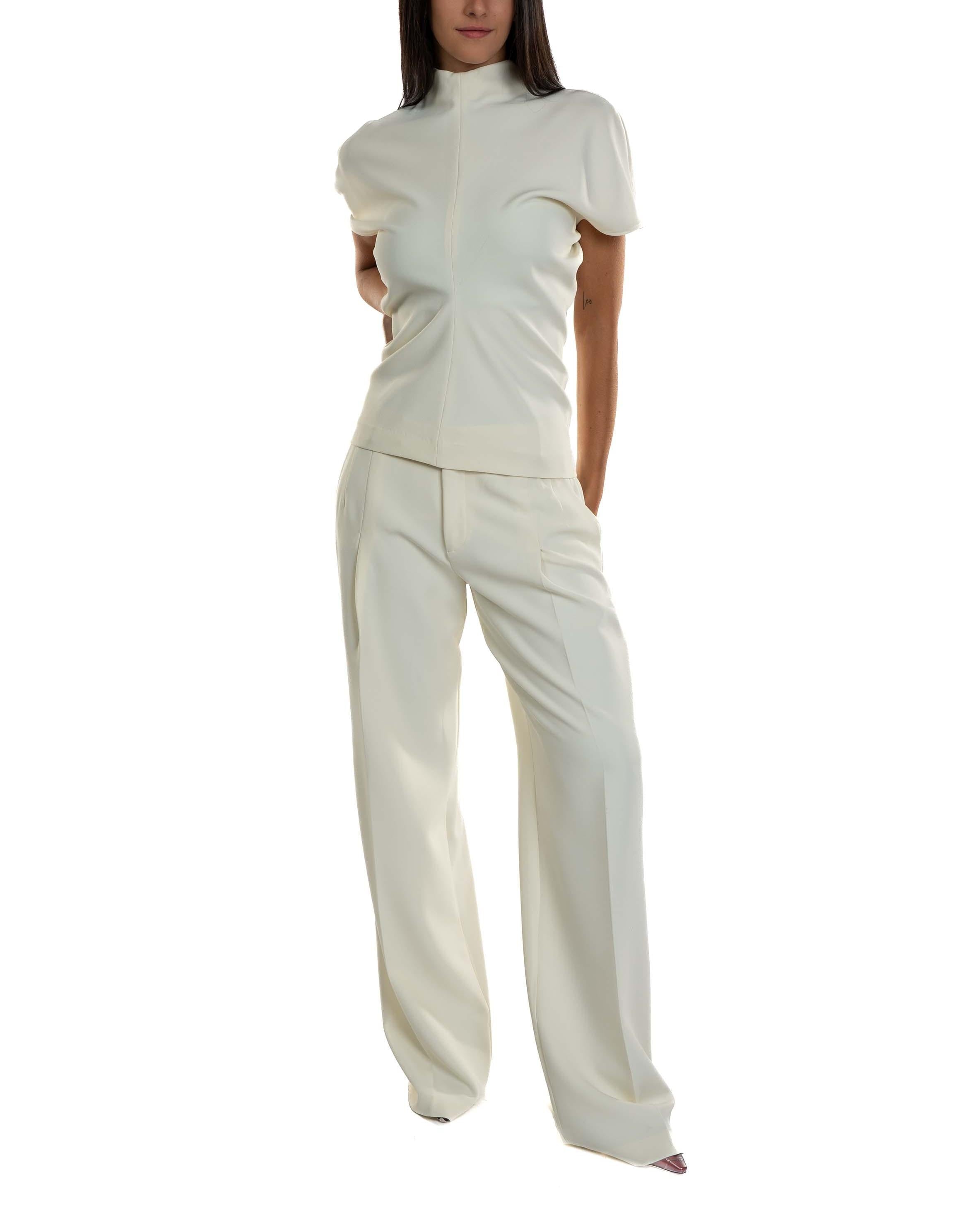 Blusa cady collo alto 31101 LATTE FEDERICA TOSI 