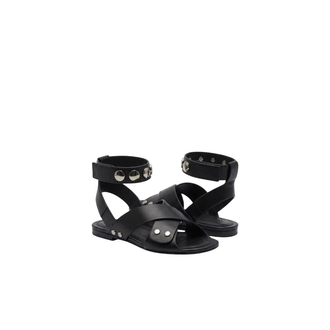 Sandalo EE30 nero con borchie EE30 BLACK ELENA IACHI 