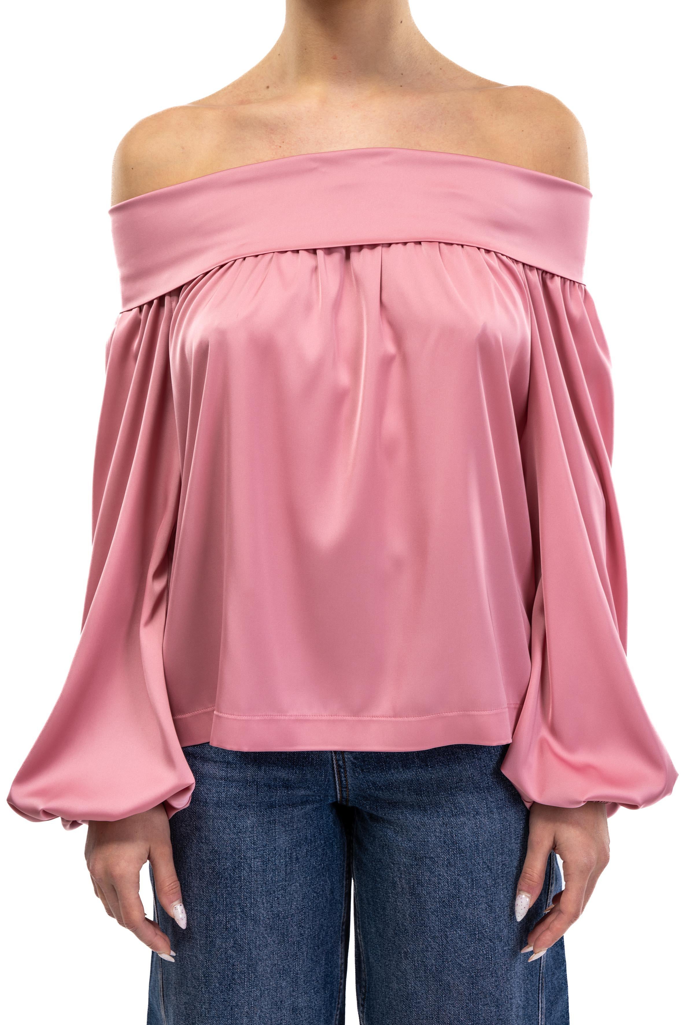 Blusa raso rosa 60670 PEONIA D.EXTERIOR 