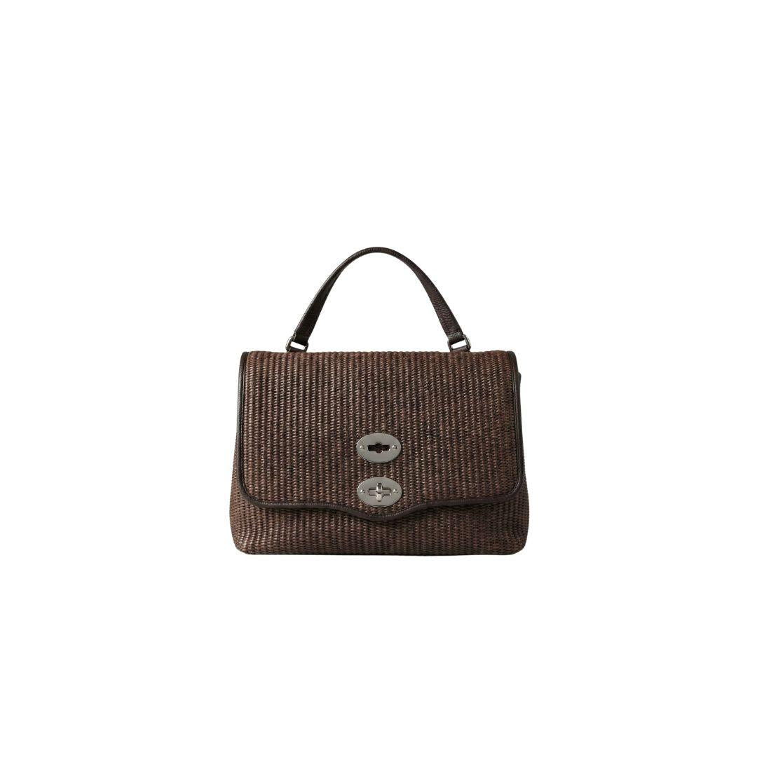 Borsa Postina S vimini brown sottobosco POSTINA S VIMINI BROWN SOTTOBOSCO ZANELLATO 