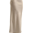 Gonna in raso beige