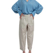 Blusa celeste scollo a V