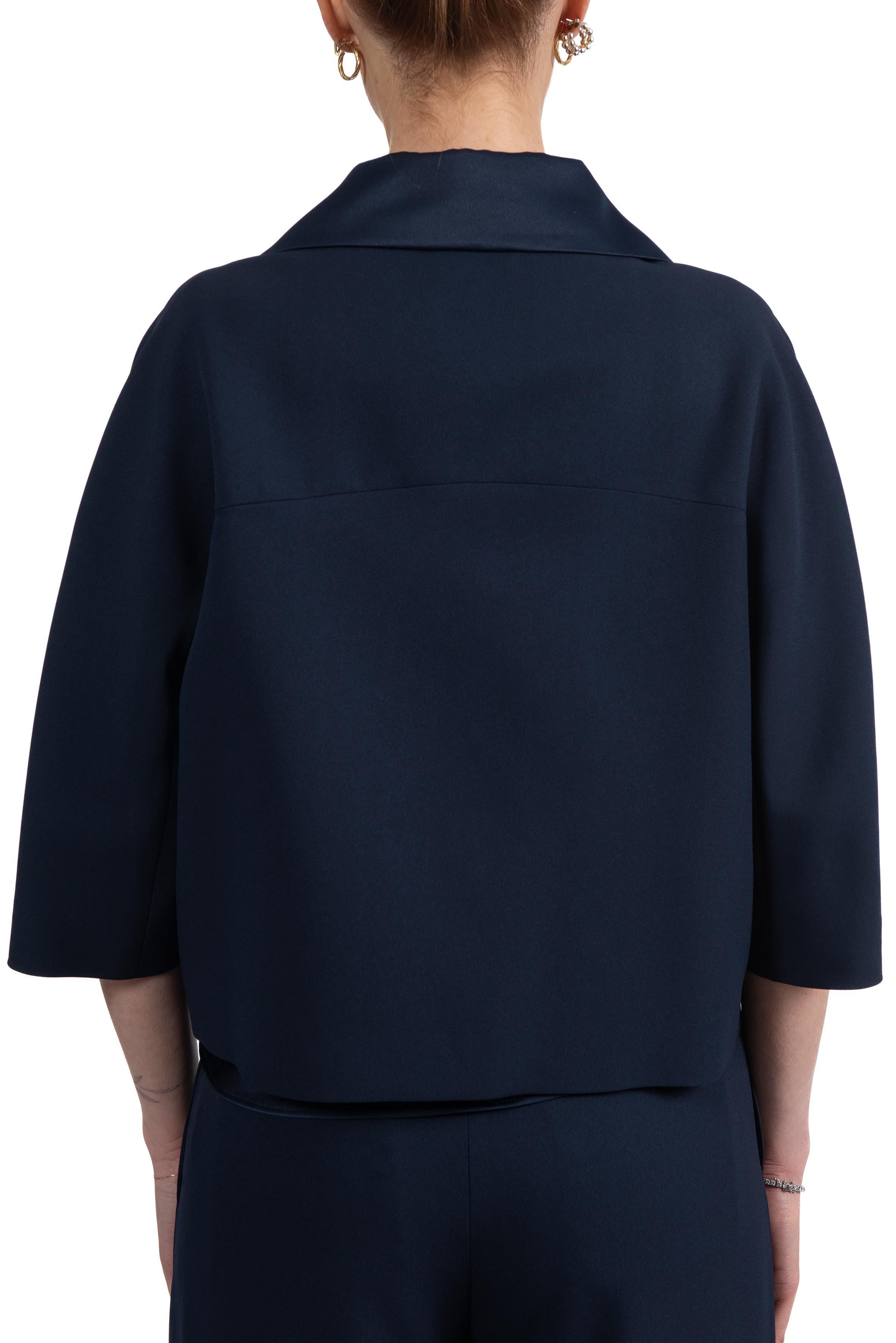 giacca doppio petto rever raso 4369 4258 NAVY ALICE MILLER 