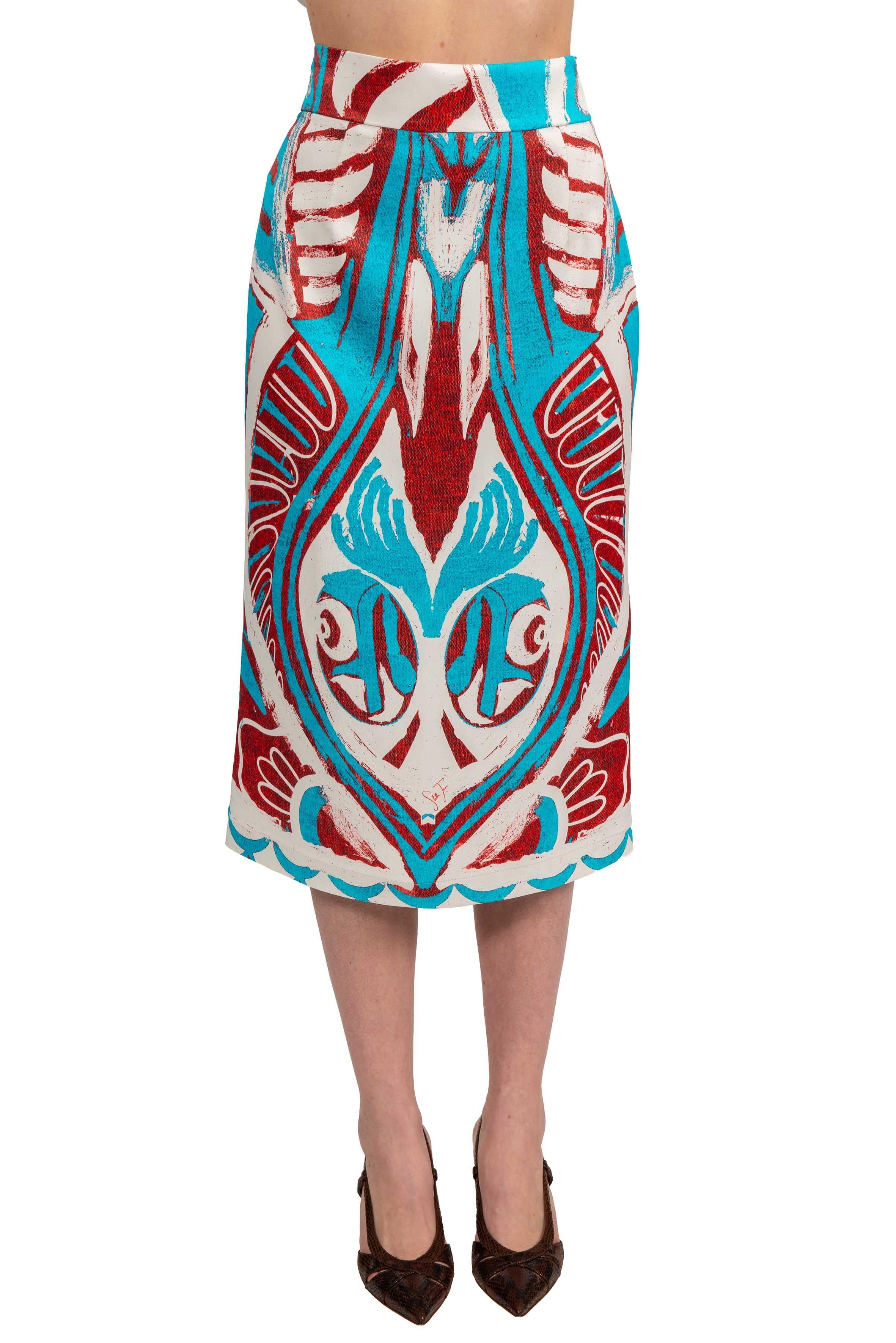 Gonna longuette stampa alaska JG409 STAMPA ALASKA STELLA JEAN 