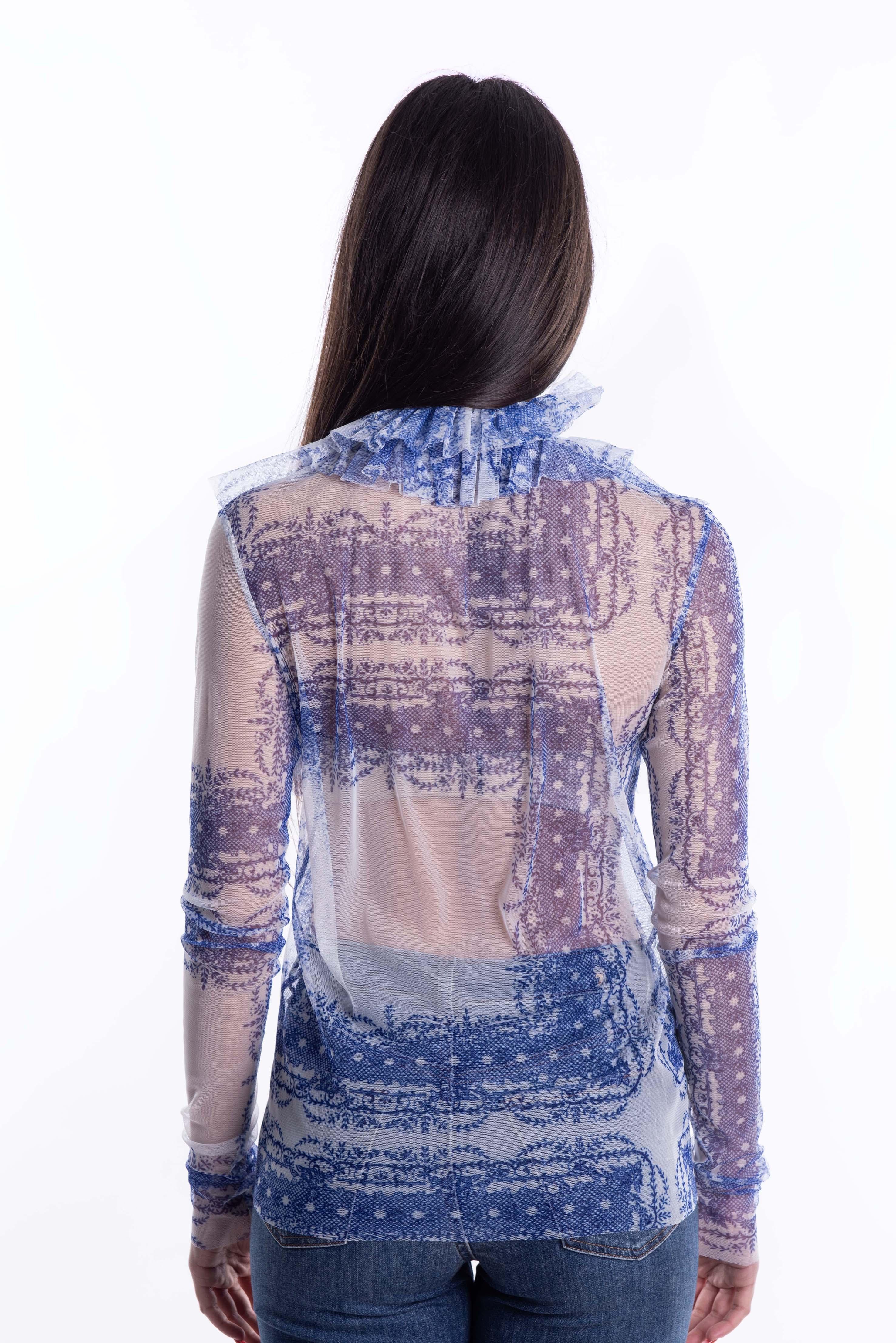 Blusa in tulle con stampa 0213 0750 C PHILOSOPHY 