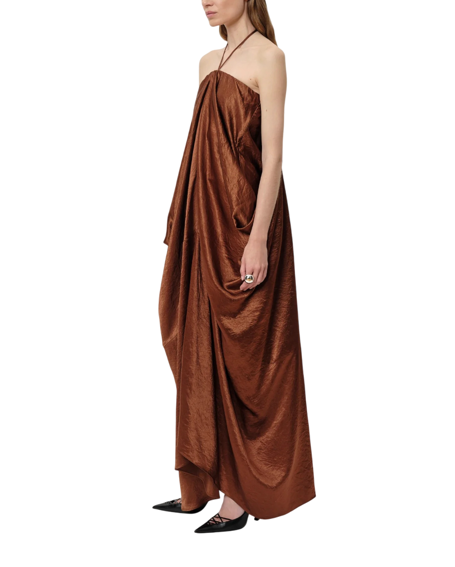 Abito Annika marrone ANNIKA DRESS TOFFEE HERSKIND 