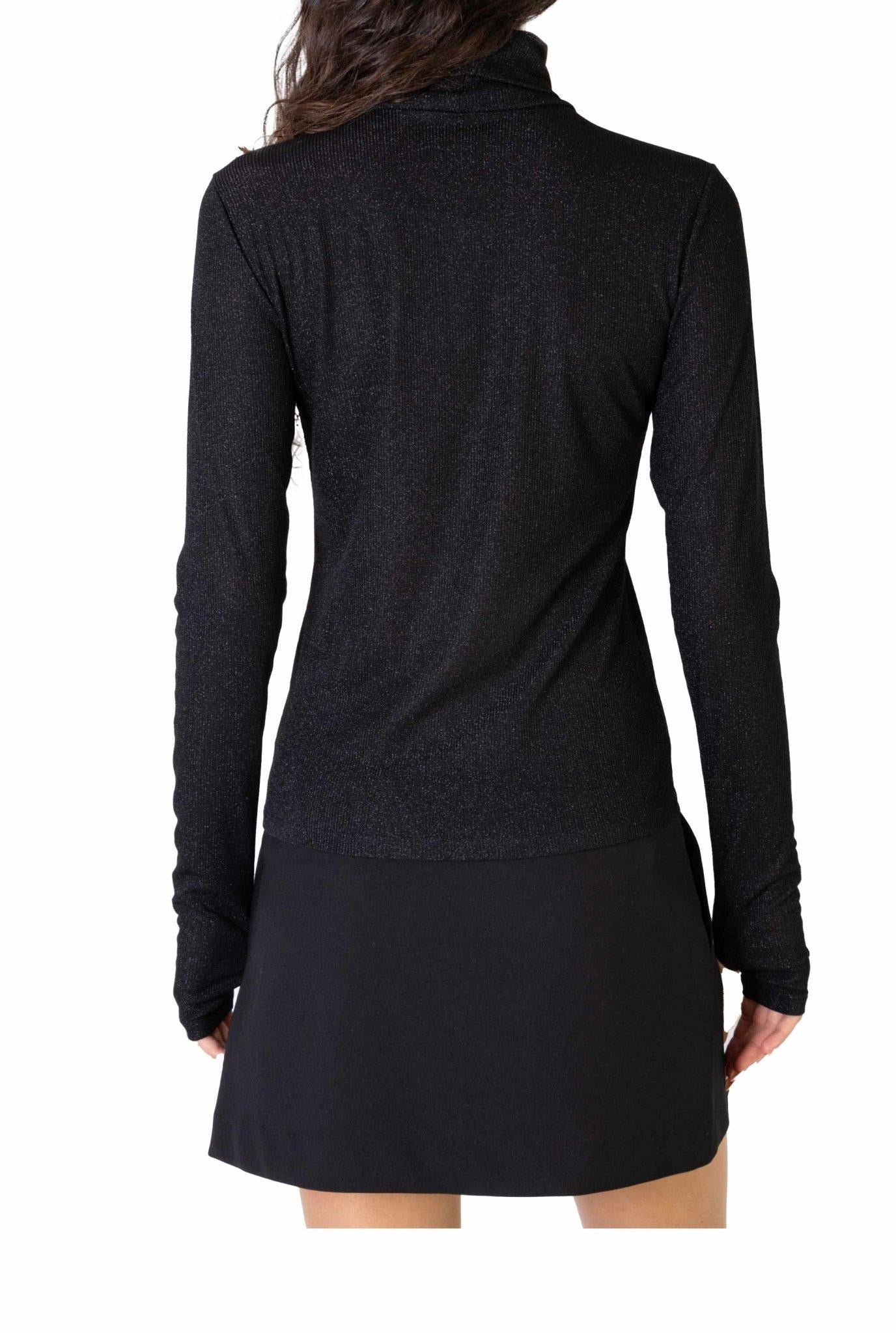 Maglia  Edge nera stretch in lurex EDGE N ESSENTIEL ANTWERP 