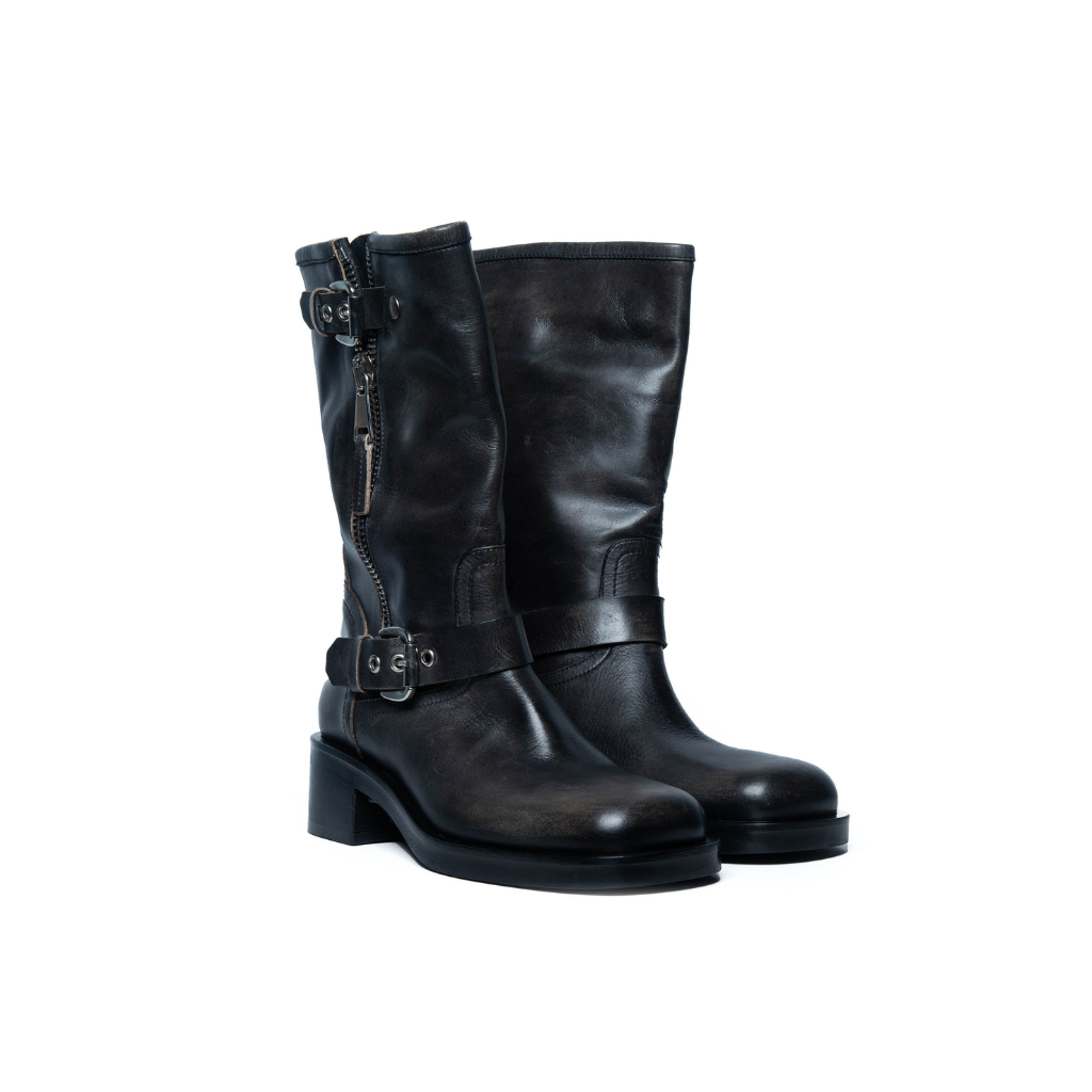 Stivale fibbia nero A5838 N STRATEGIA 