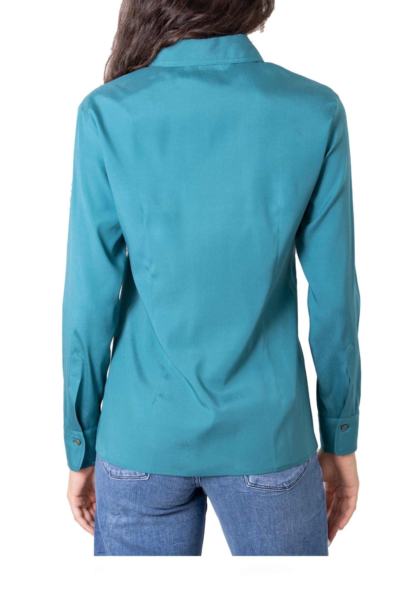 Camicia in seta ottanio 3334 2094 O ALICE MILLER 