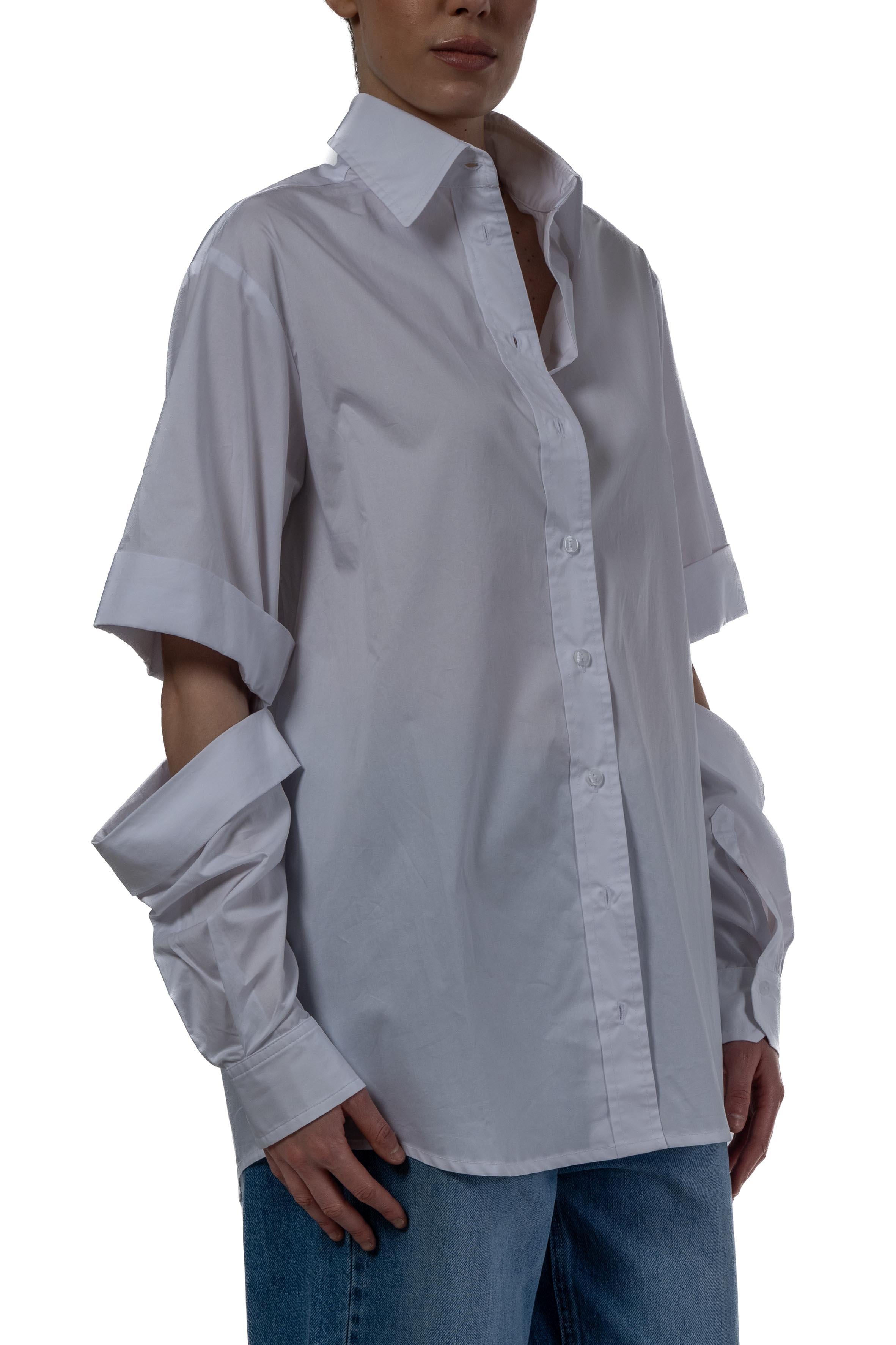 Camicia Tita over bianca cut-out TITA BA735 WHITE Balossa 