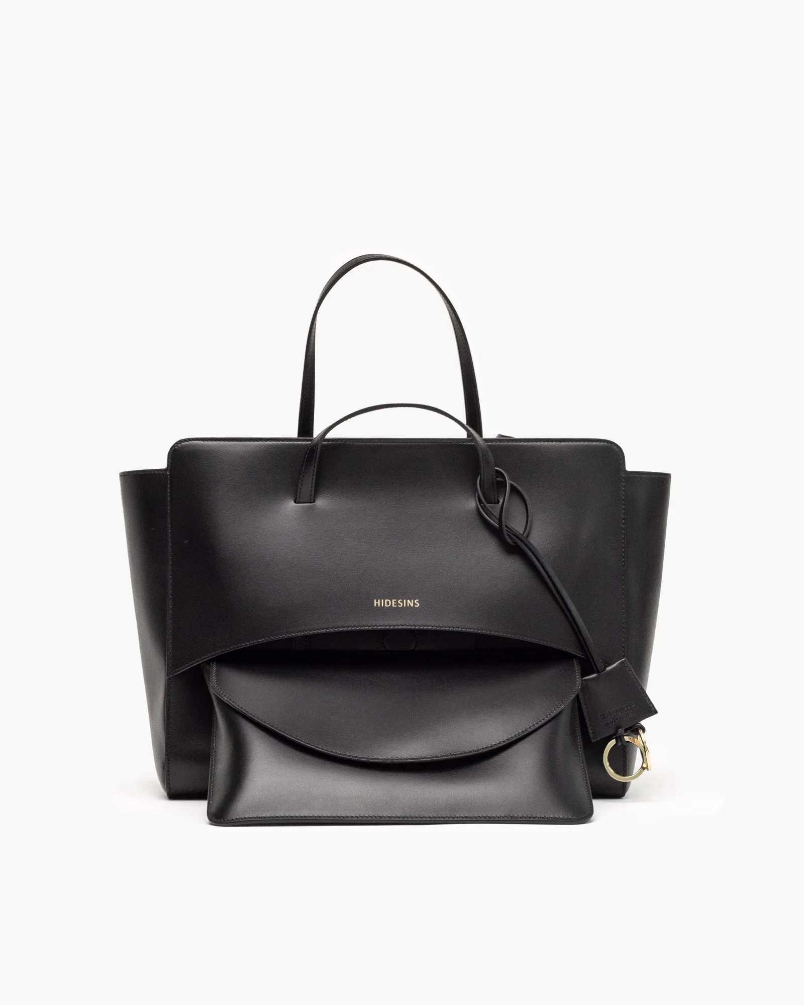Borsa Flap L nera FLAP L PREMIER BLACK HIDESINS 