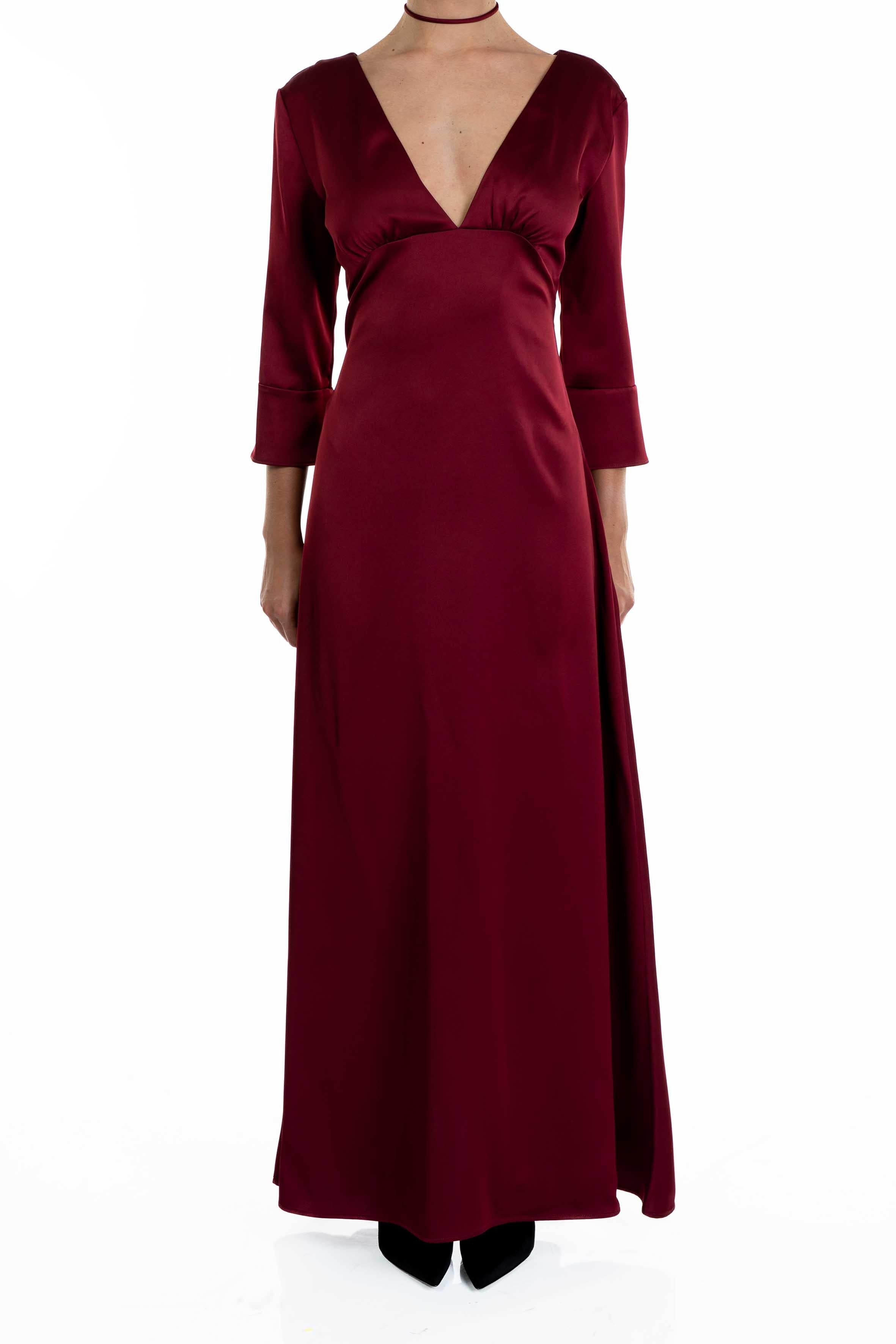 Abito in raso 3495 4331 BORDO ALICE MILLER 