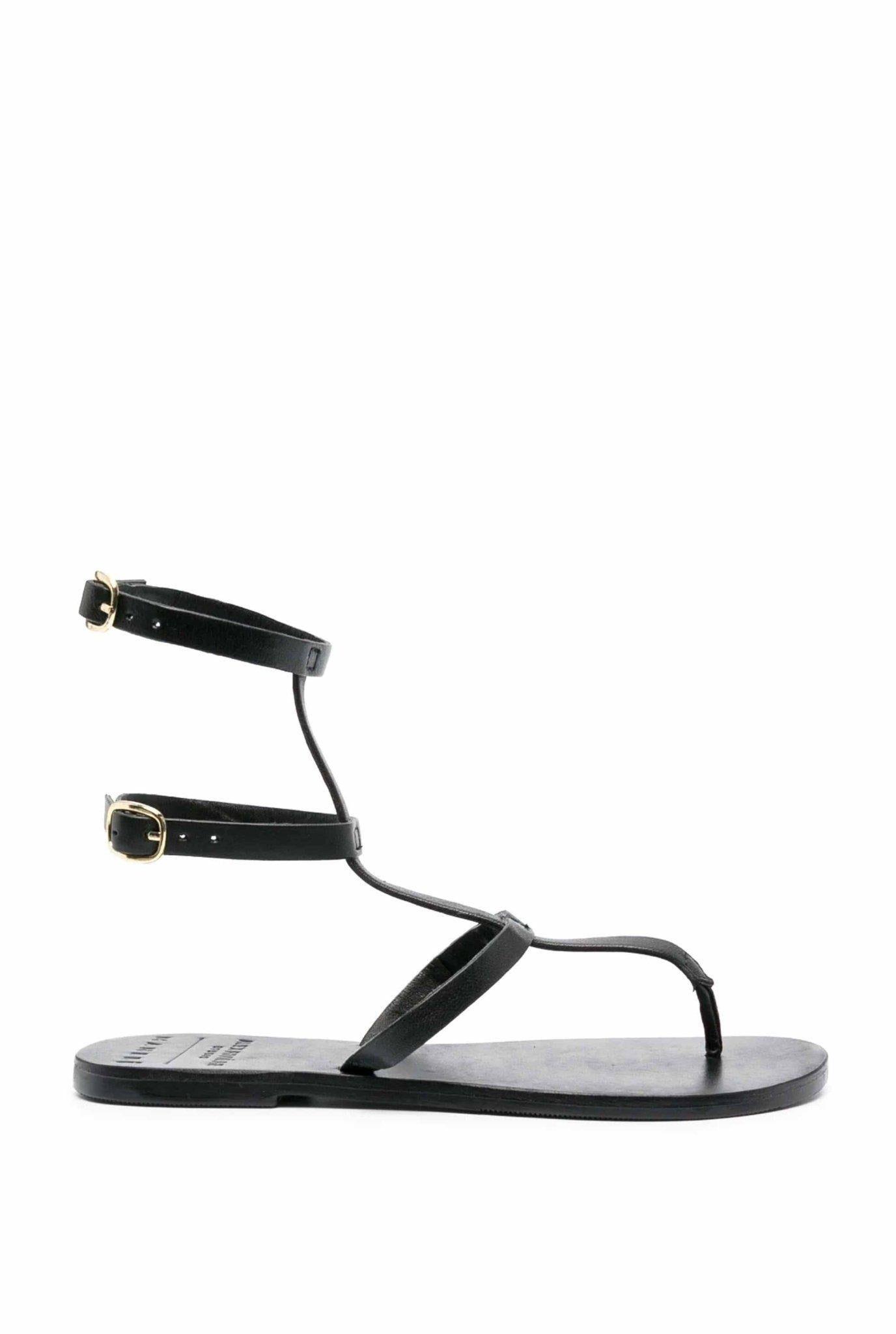 Sandali gladiatore Triomphe in pelle nera GLADIATOR N MANEBI 