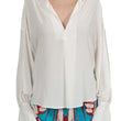 Blusa bianca scollo a V
