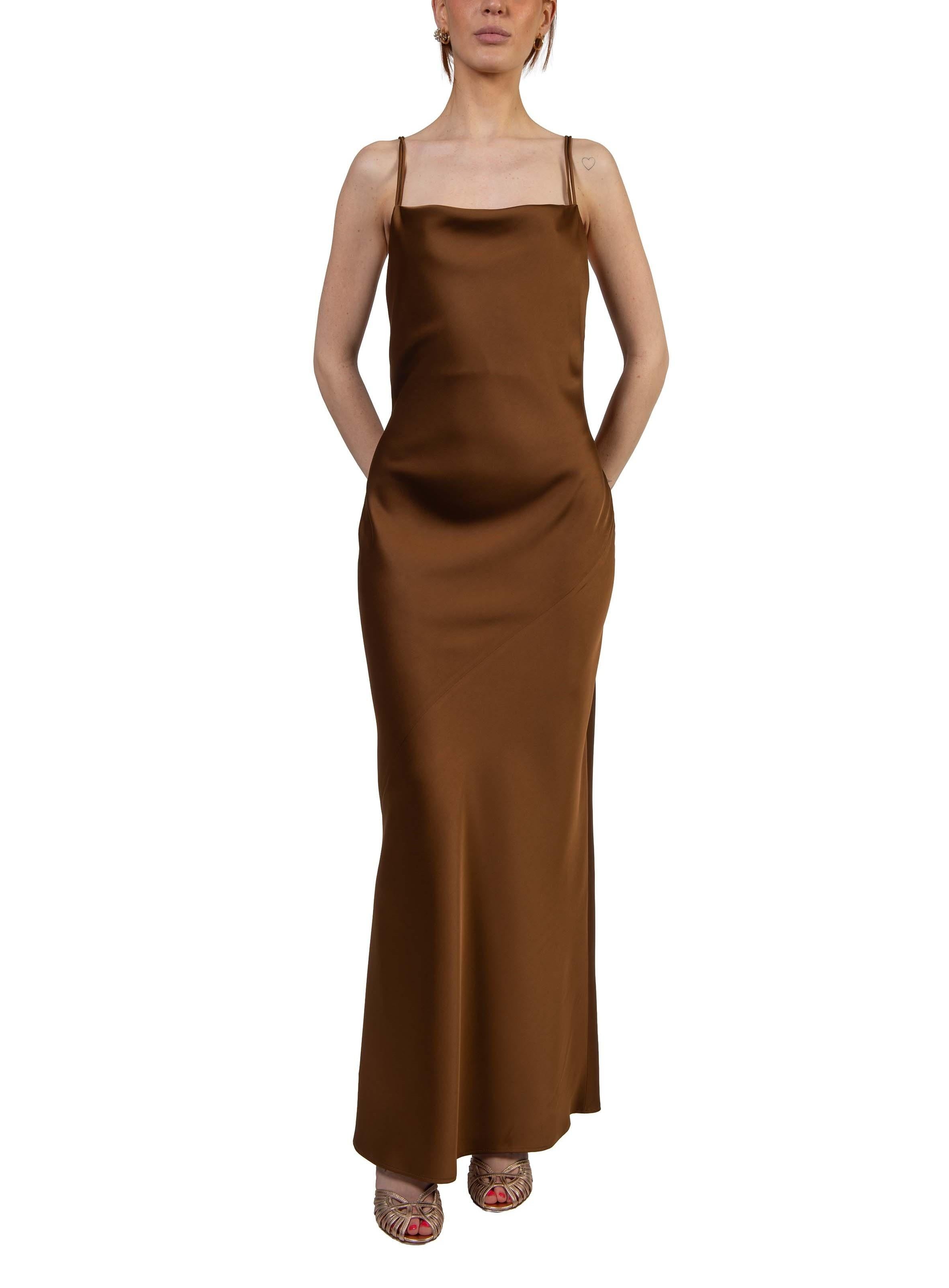 Abito lungo tabacco 4613 4331 TABACCO ALICE MILLER 