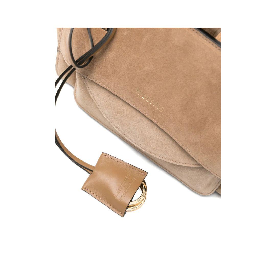 Borsa Flpa S in suede camel FLAP S SUEDE CAMEL HIDESINS 