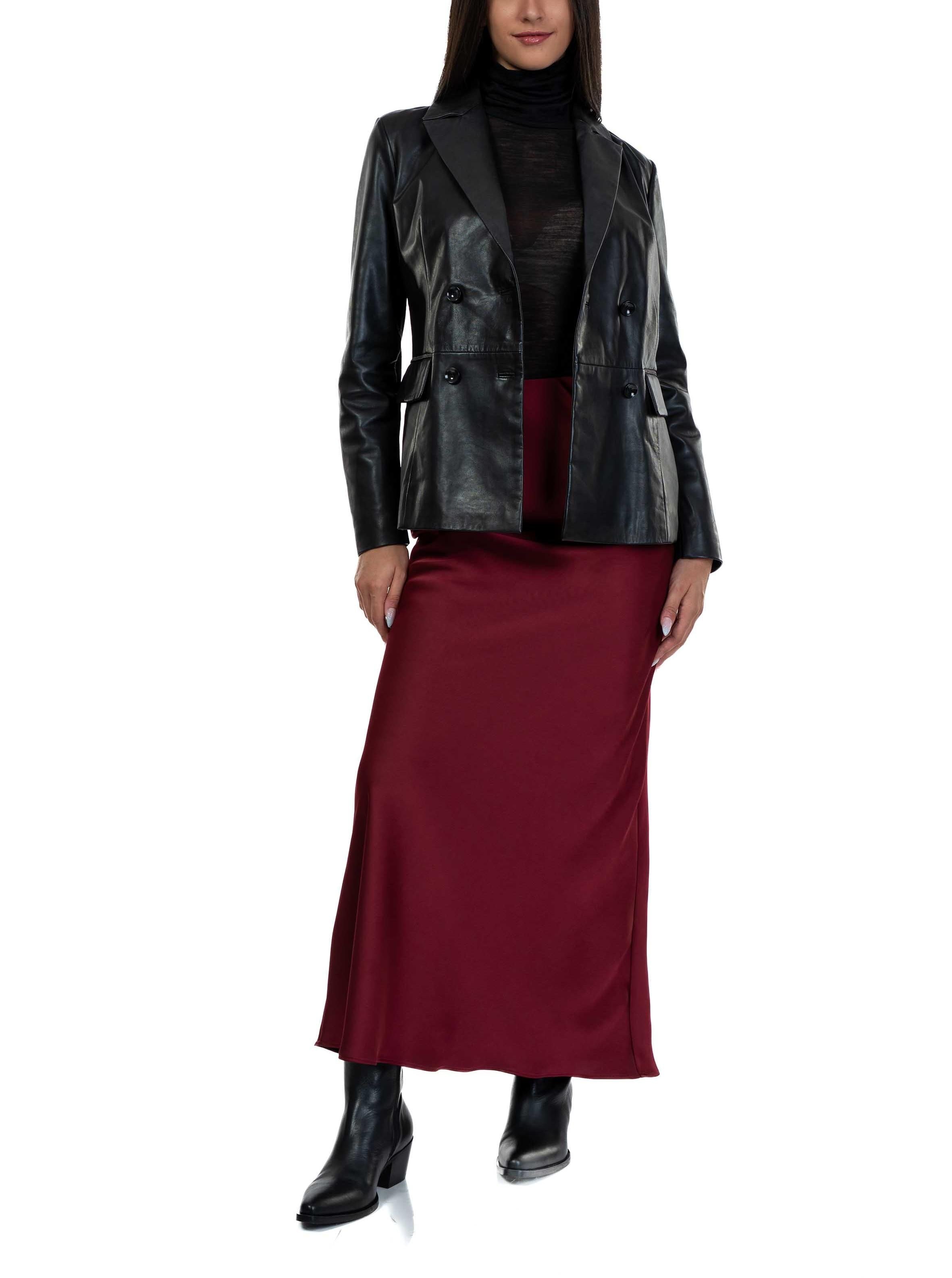 Gonna in raso bordò 2639 4331 BORDO ALICE MILLER 