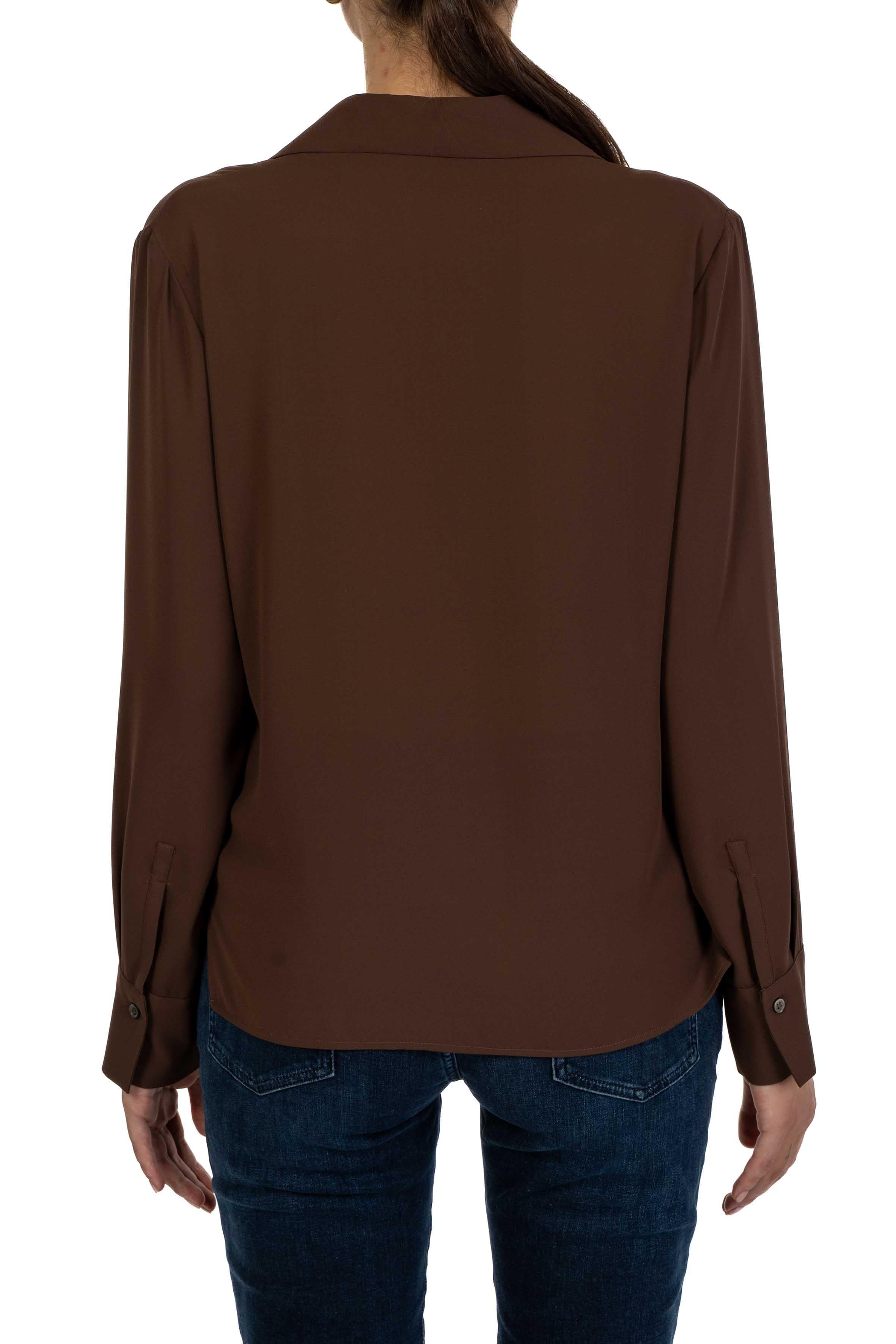 Blusa scollo a V marrone 4287 4356 BROWN ALICE MILLER 