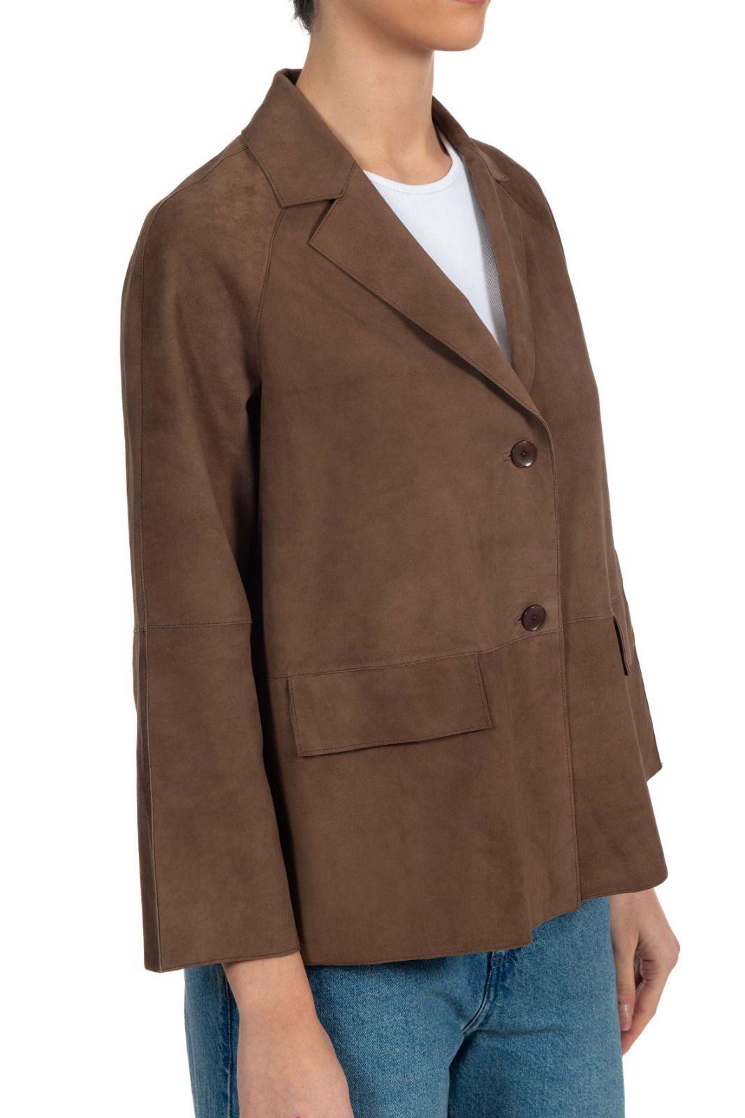 Giacca in camoscio Lara marrone LARA 126 THE JACKIE LEATHERS 