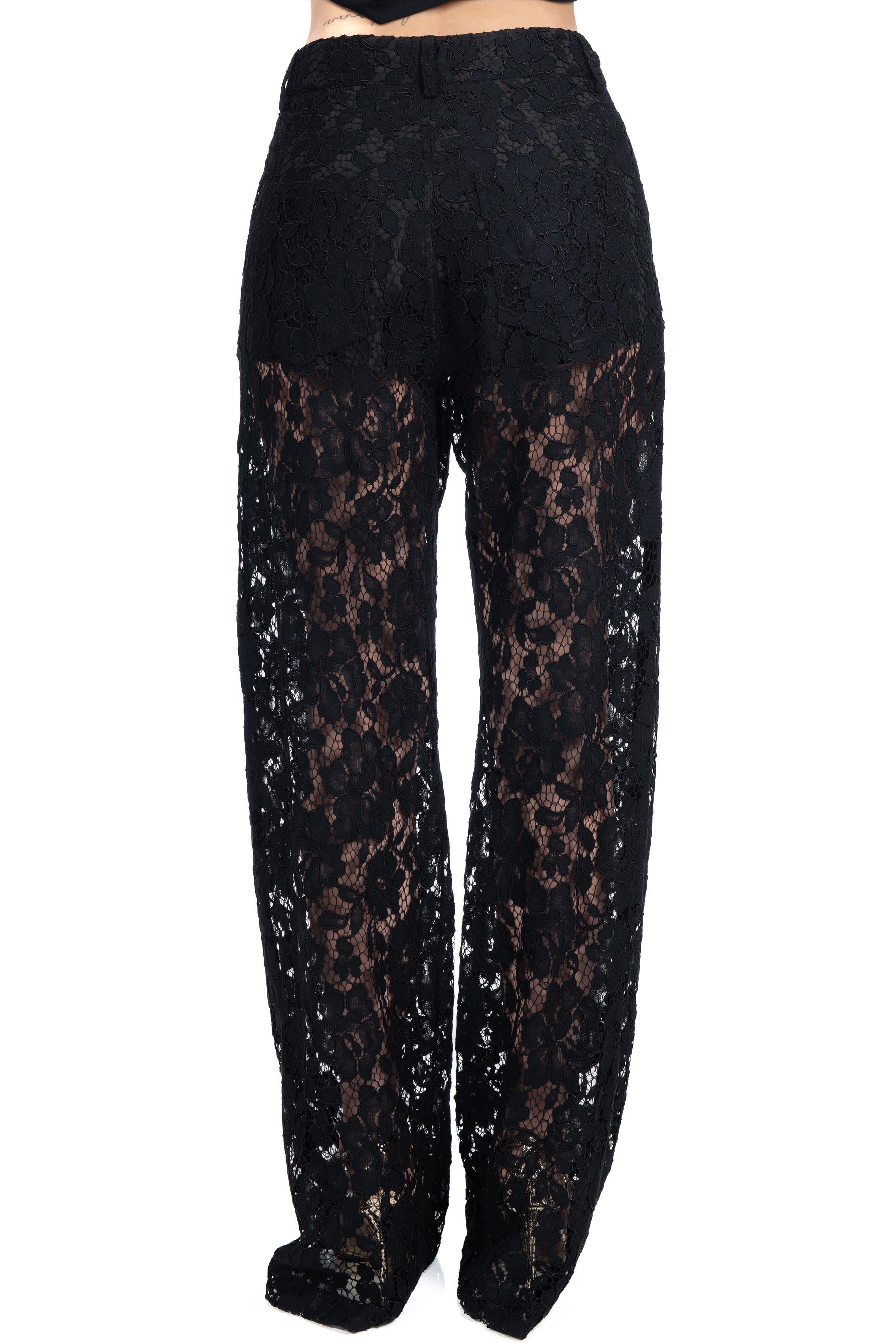 Pantalone pizzo nero. 40819 NERO FEDERICA TOSI 