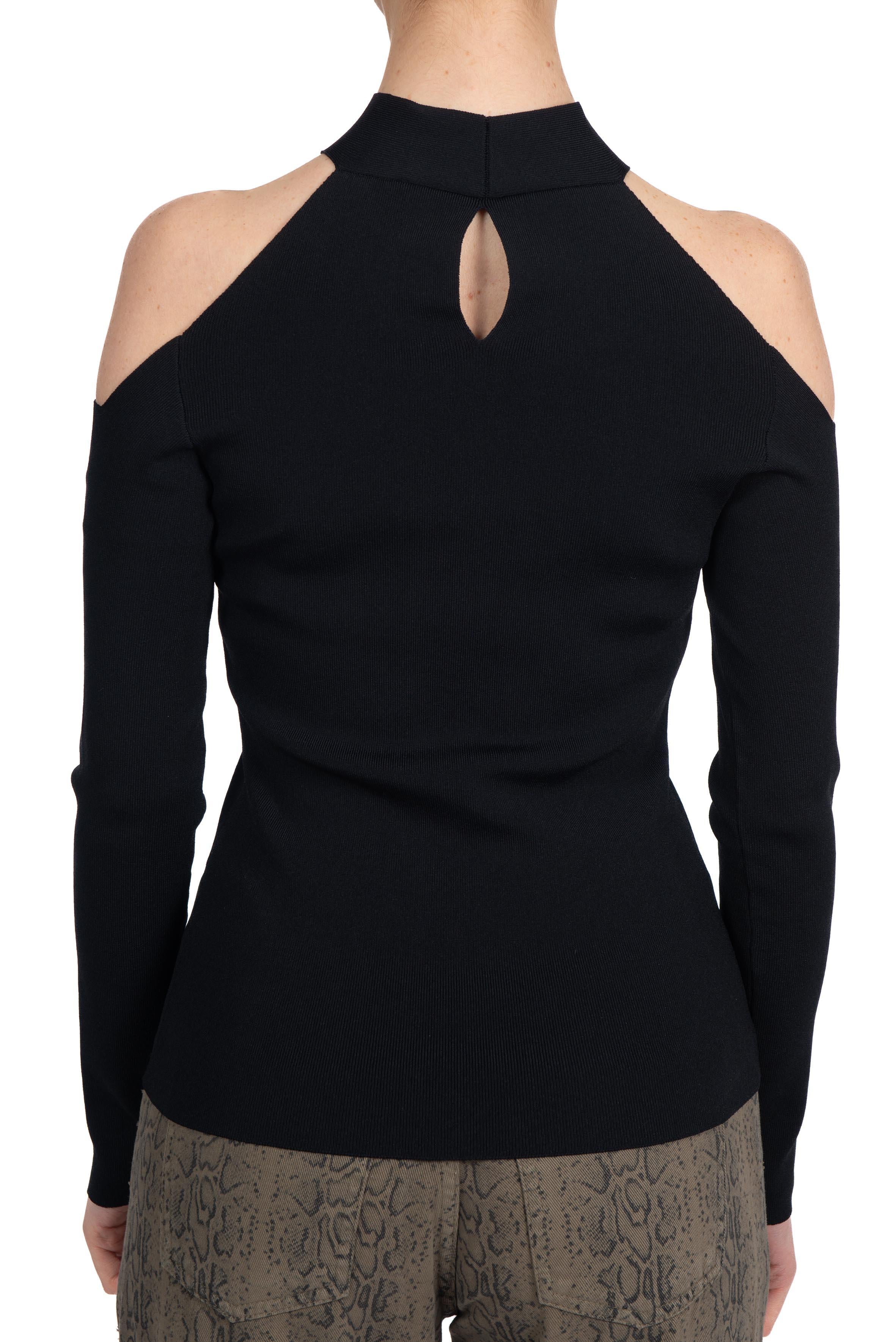 Maglia scollo a incrocio 42002 42002 NERO FEDERICA TOSI 